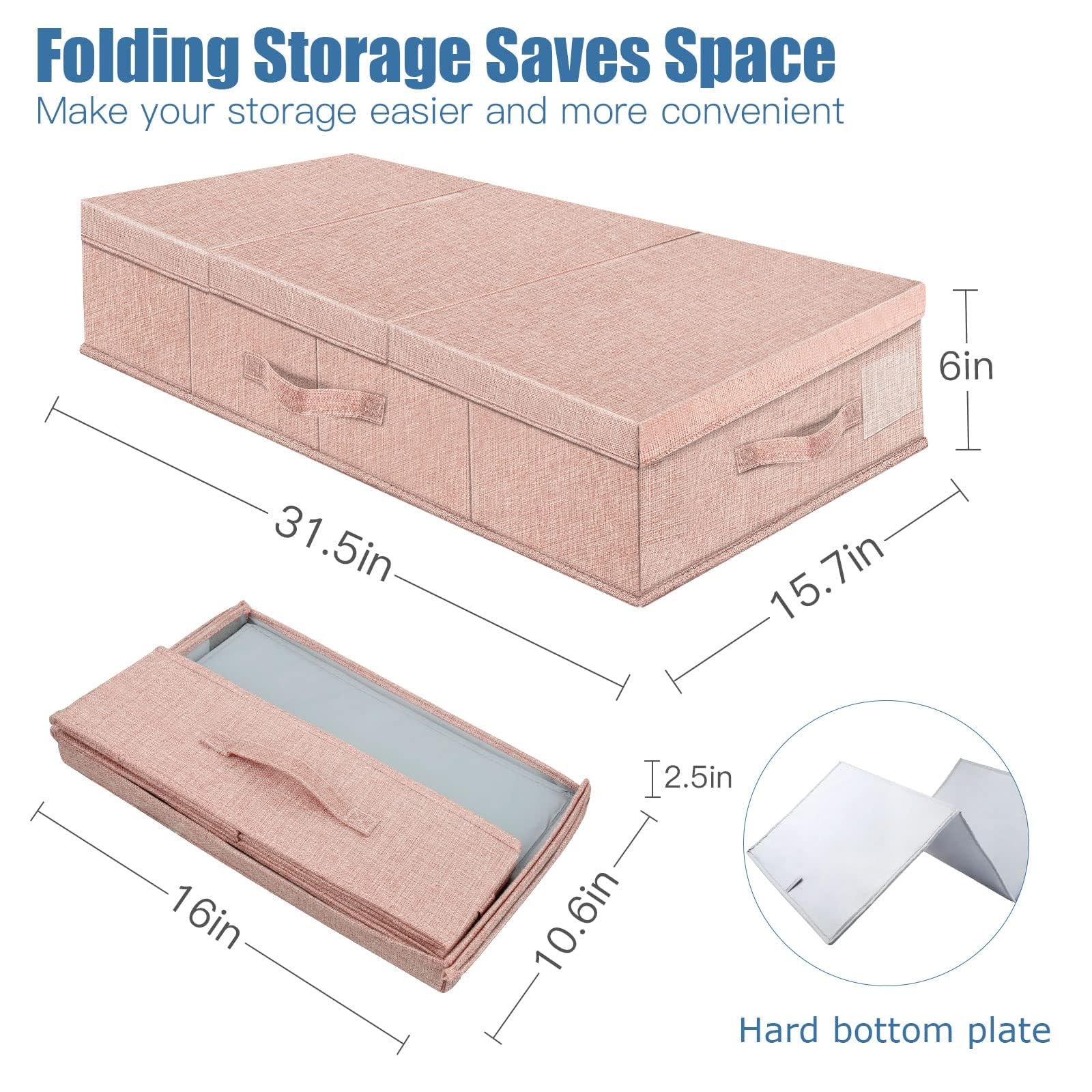 2Pack Large Underbed Storage Containers Bin with Lids