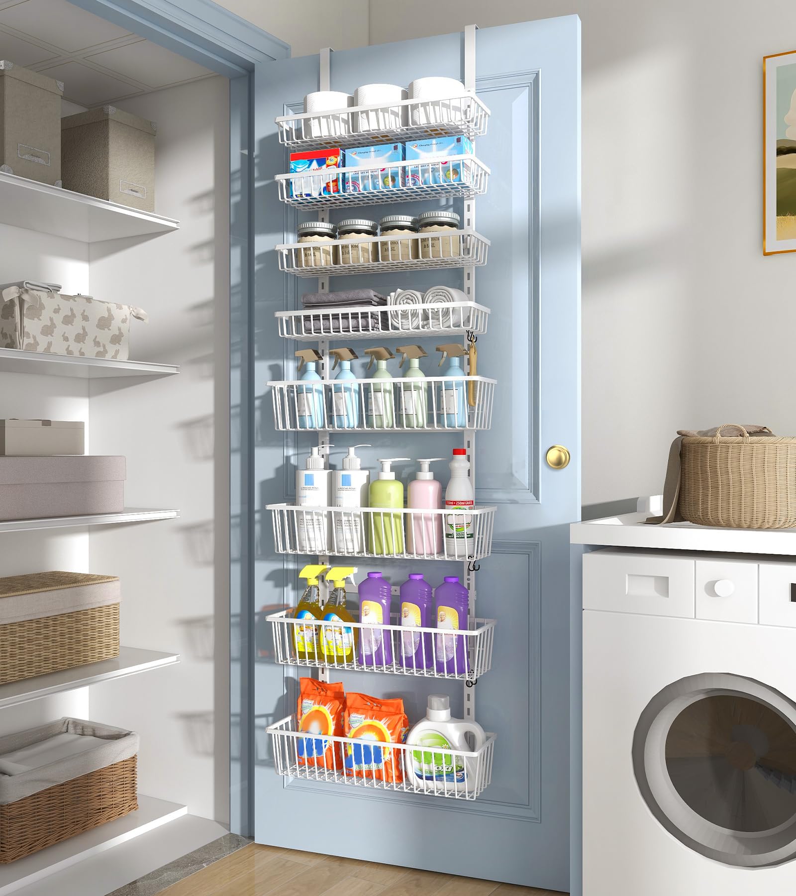 Over The Door Pantry Organizer (8 Count)