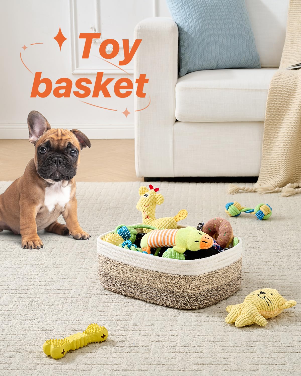 Small Woven Storage Basket for Organizing (3 Count)