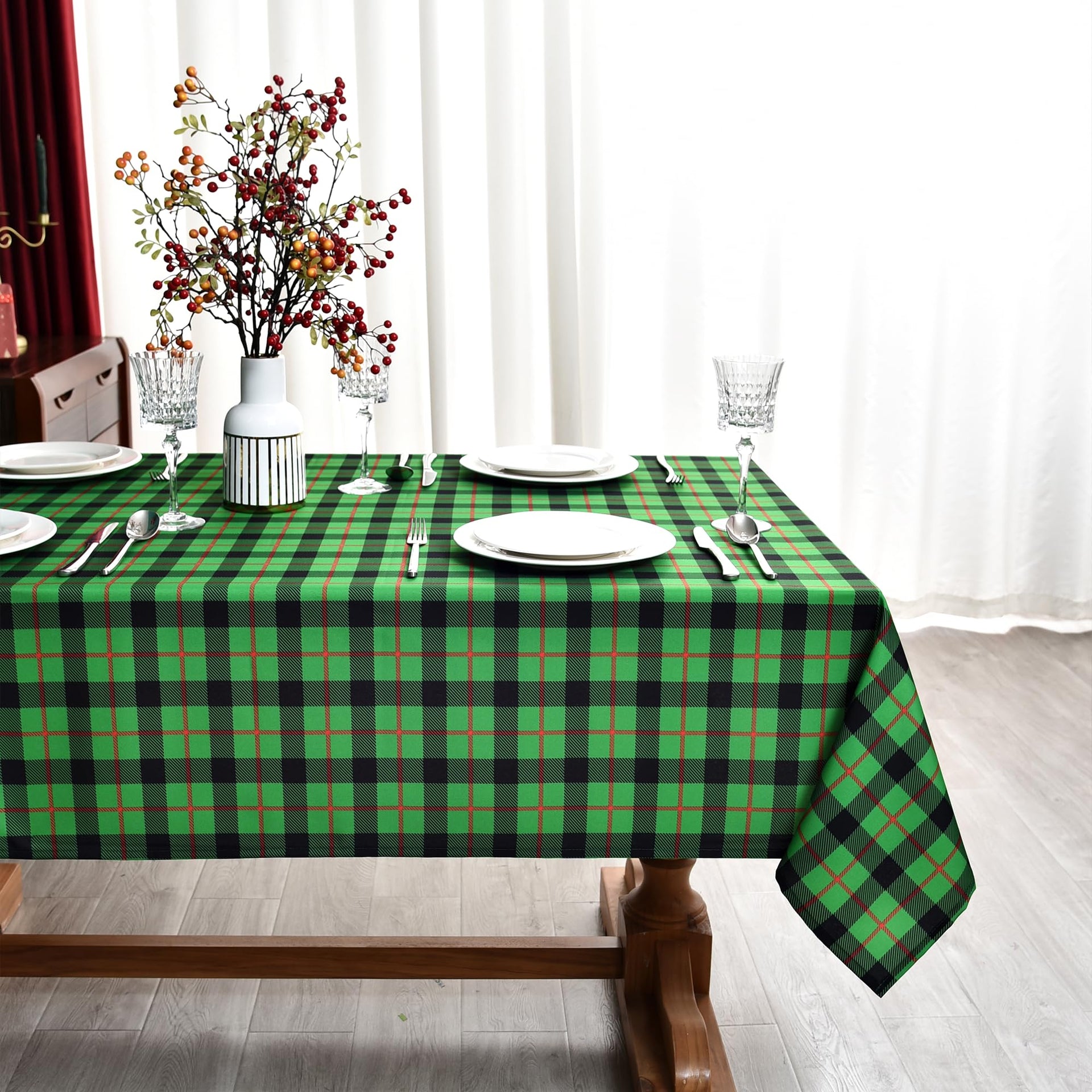 Classic Gingham Buffalo Tablecloth Fabric