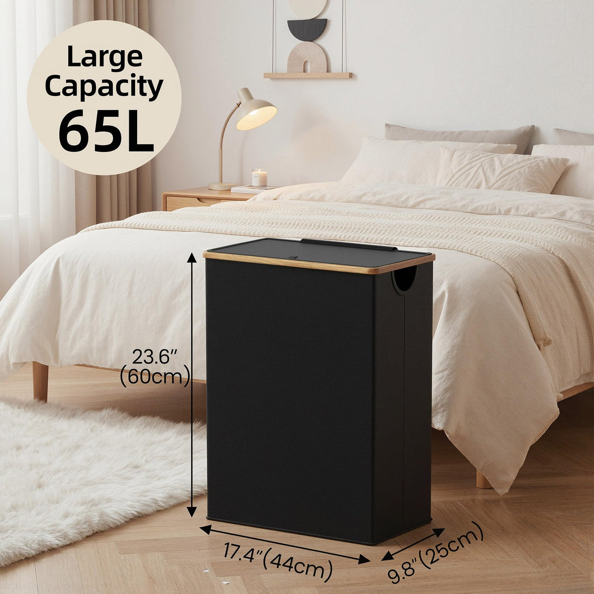 Slim Laundry Basket with Lid