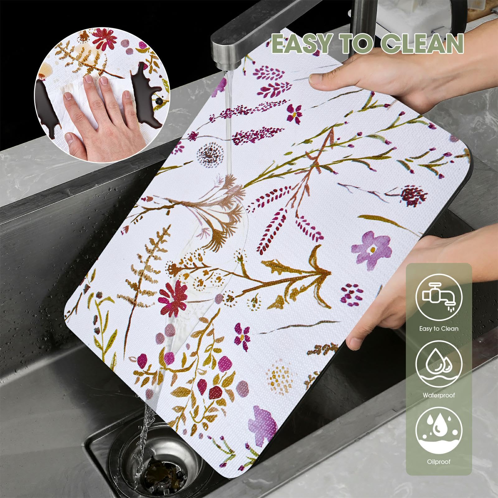 Floral Kitchen Cabinet Shelf Liner (240 Sq Ft)