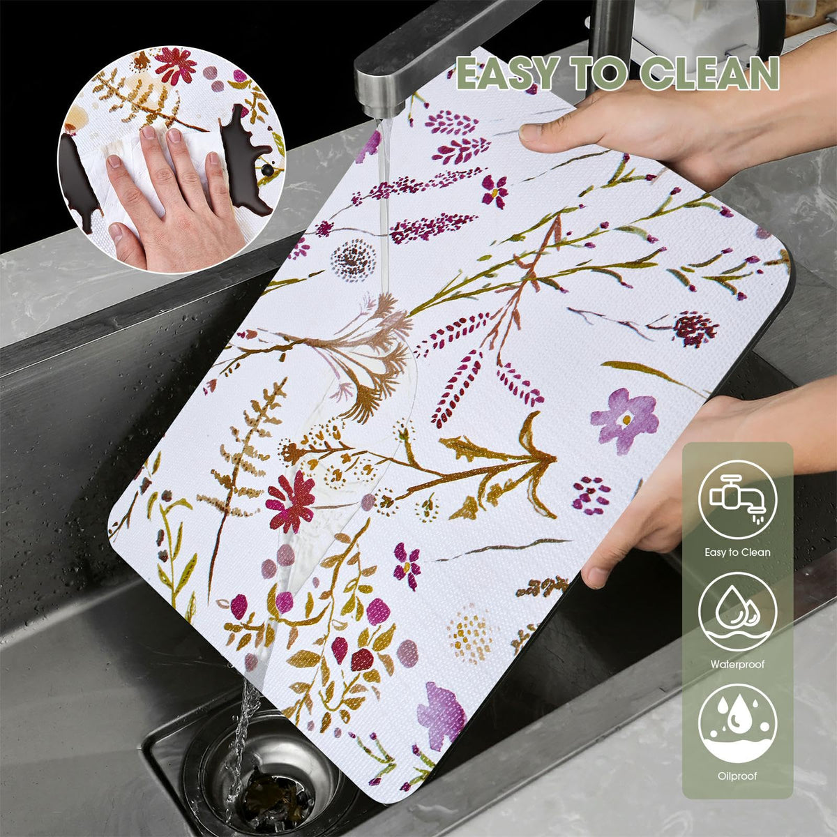Floral Kitchen Cabinet Shelf Liner (360 Sq Ft)