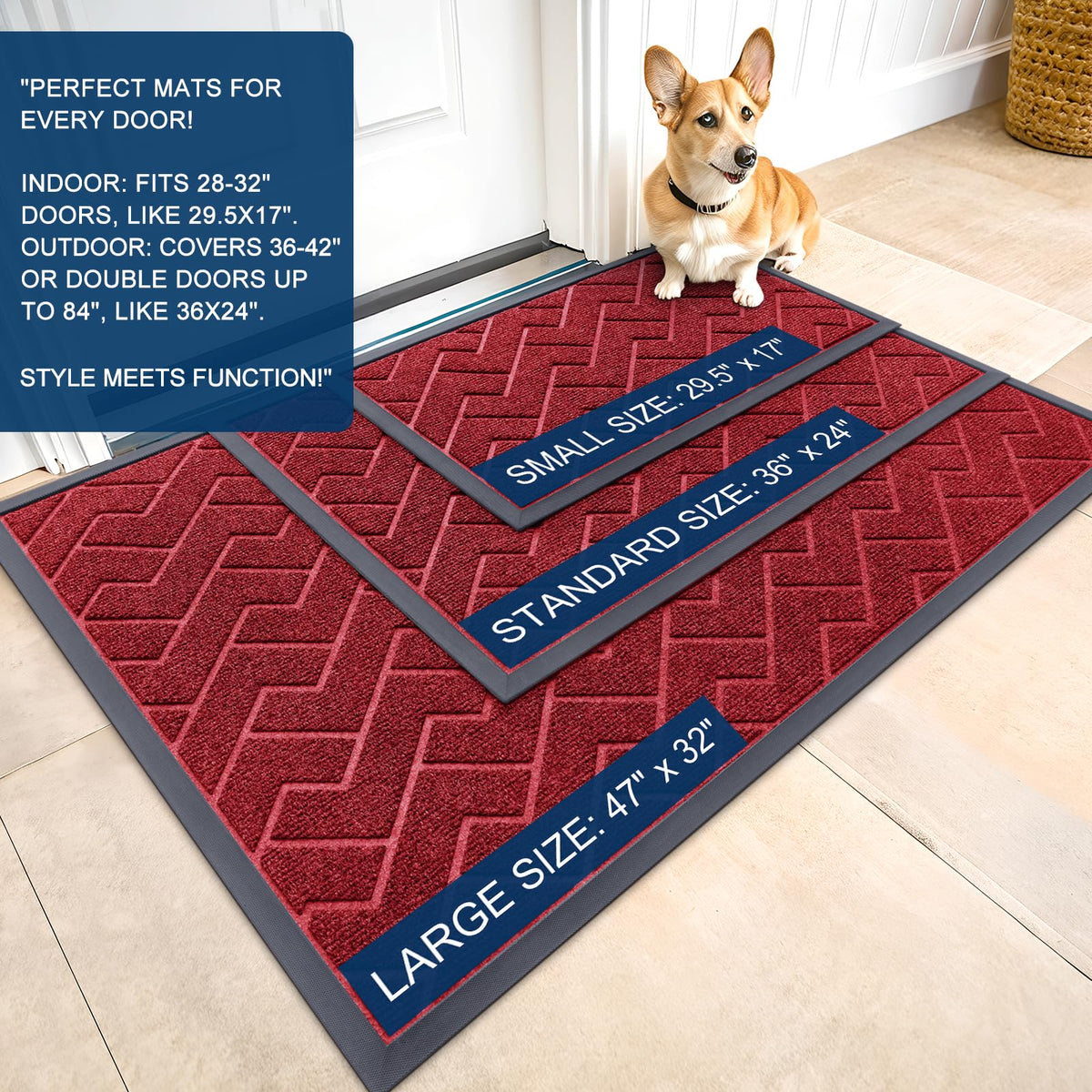 Front Door Mat Outside 29.5x17