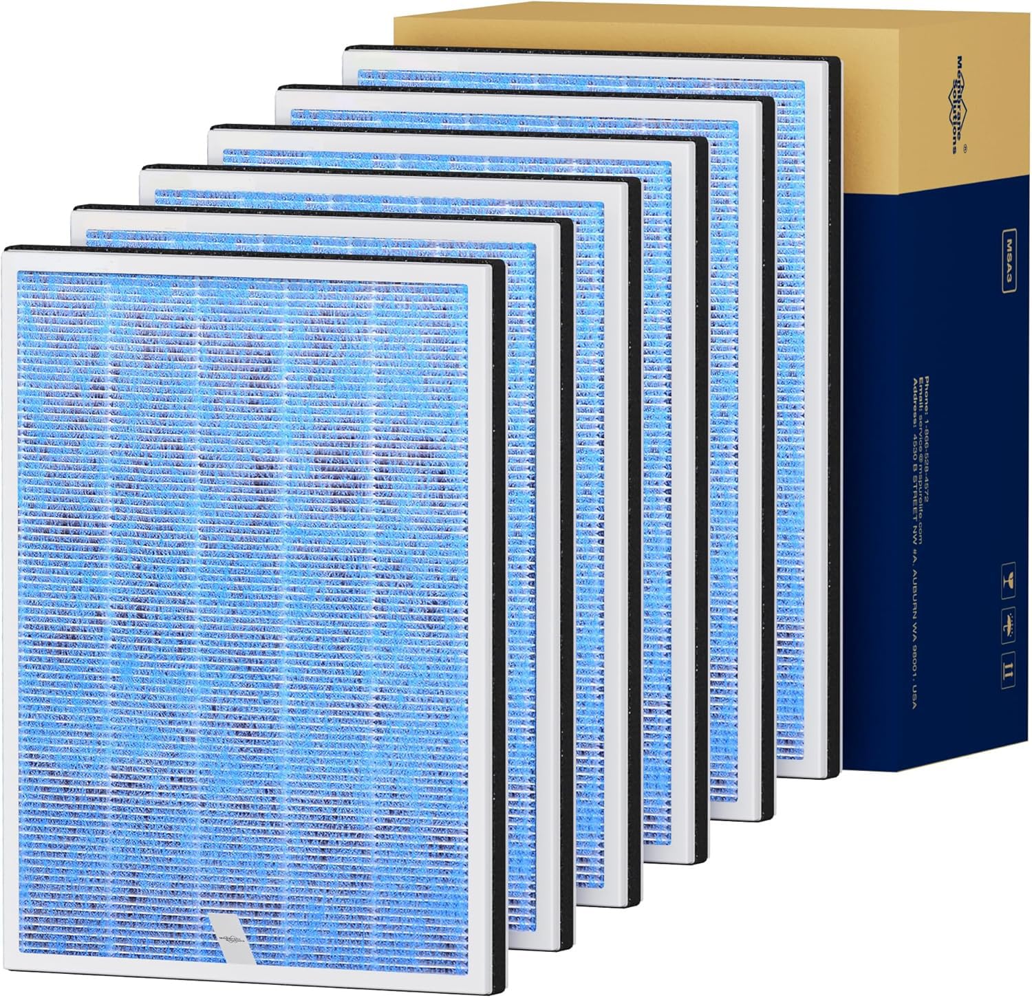 MSA3 MSA3S Genuine Original Air Purifier Filter 6 Pack (6 Count)