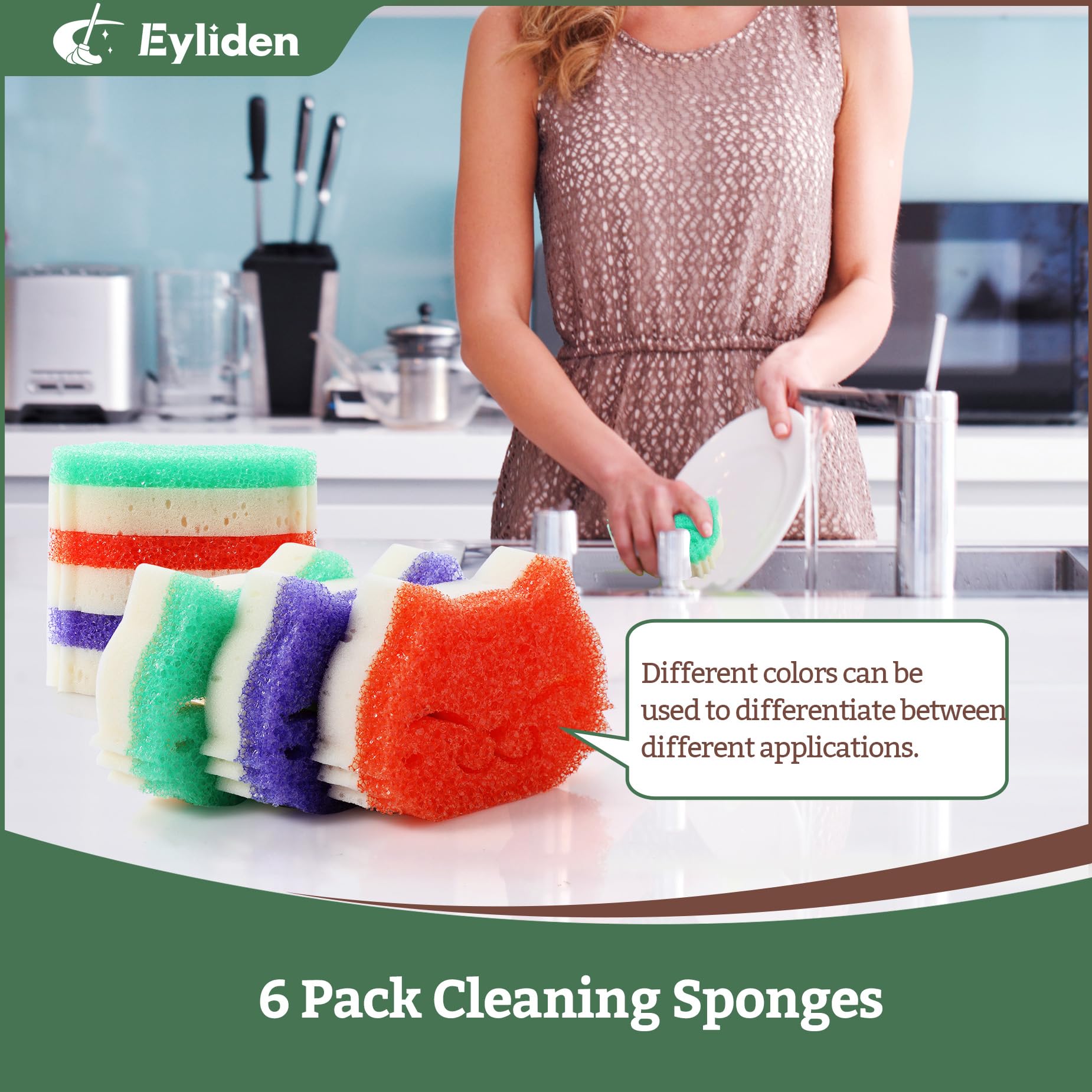 6 Pack Scrub Sponge (6 Count)