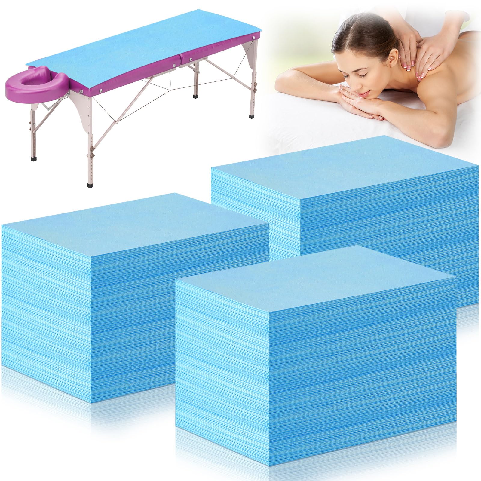 150 Pieces Disposable Massage Table Sheets 31" x 70" Waterproof Bed Sheets Non Woven Bed Cover for Massage Table Beauty Salons Tatto Spa Hotels