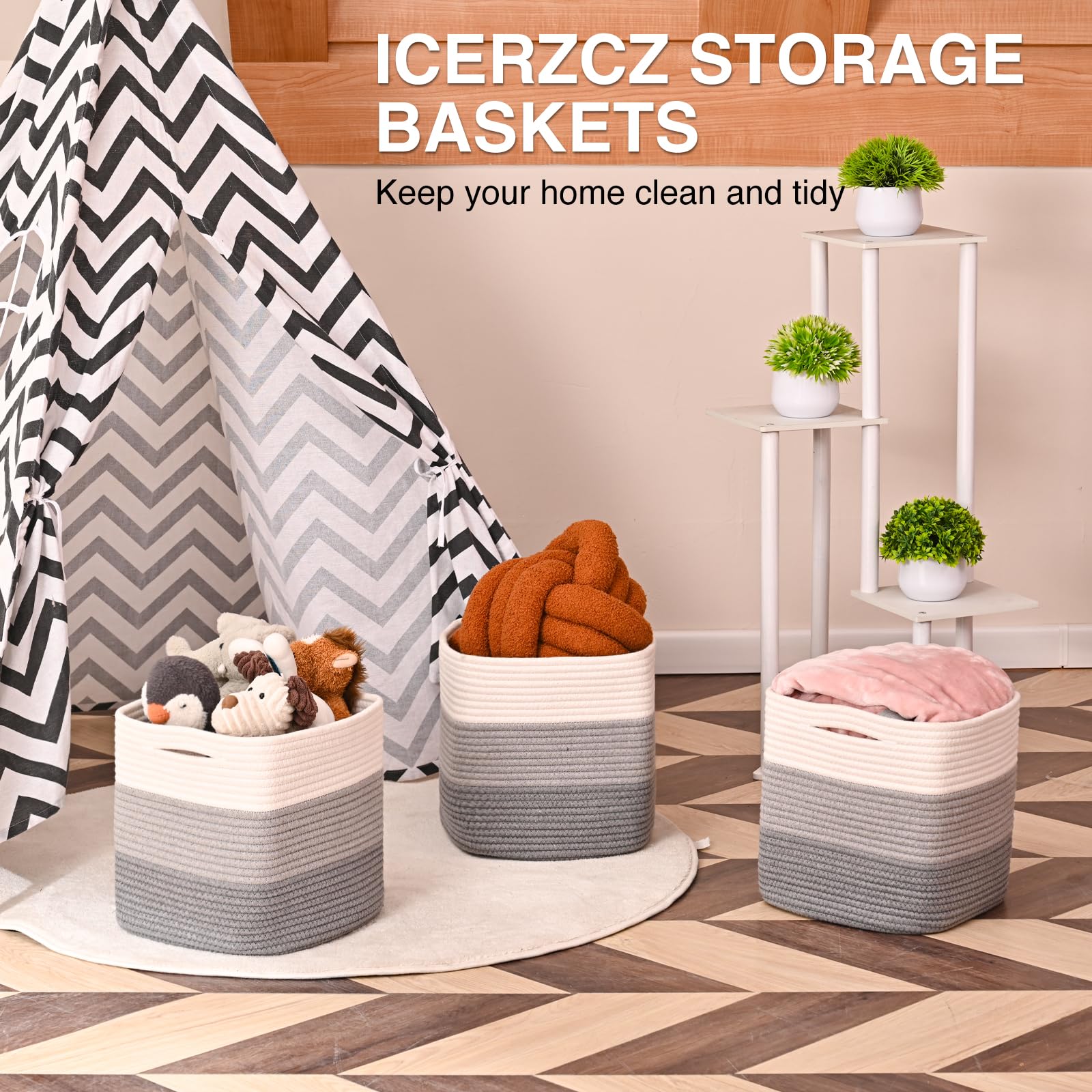 11 Inch Cube Storage Bins (3 Count)