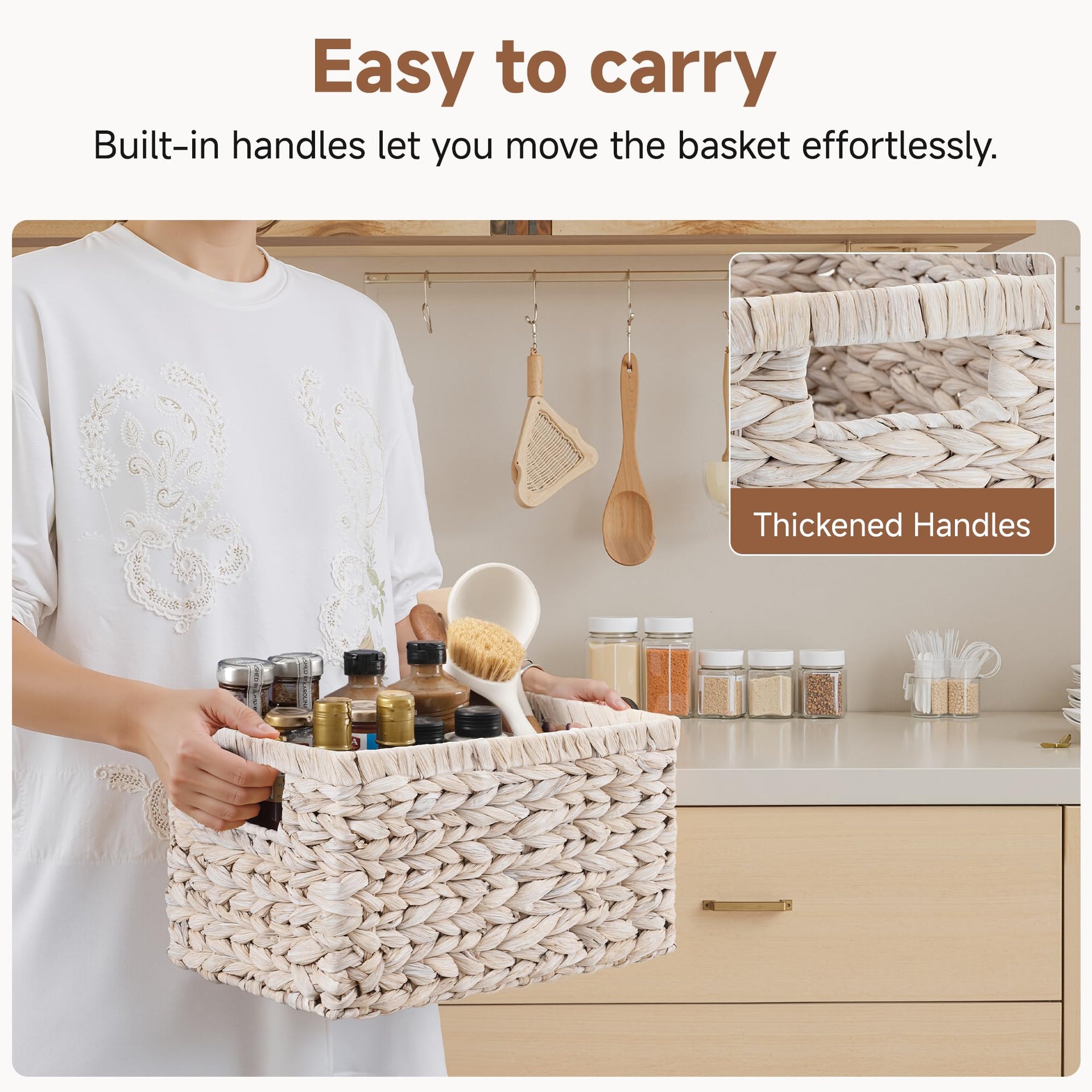 Wicker Storage Baskets for Shelves (2 Count)