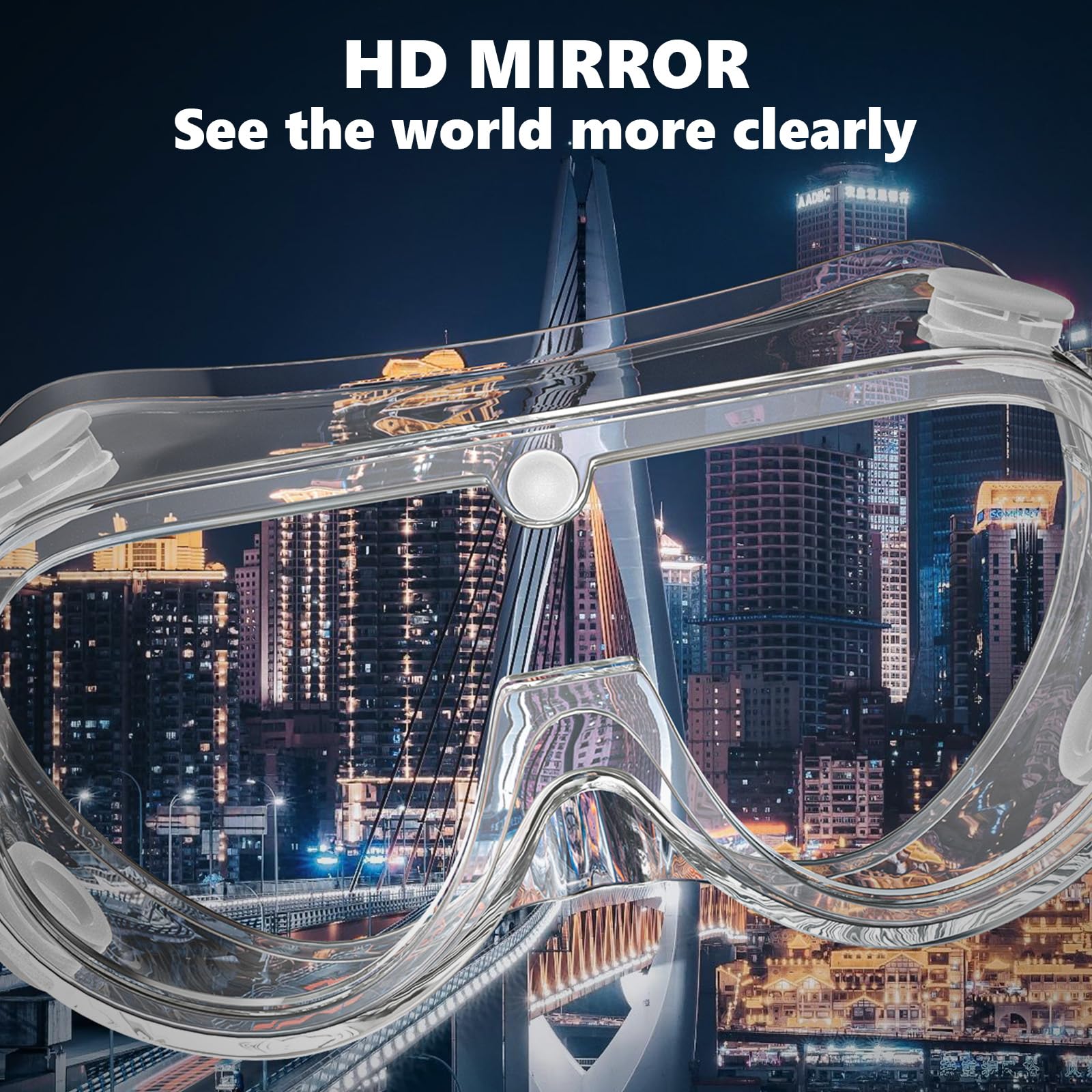 Anti Fog Protective Safety Goggles Clear Lens Wide