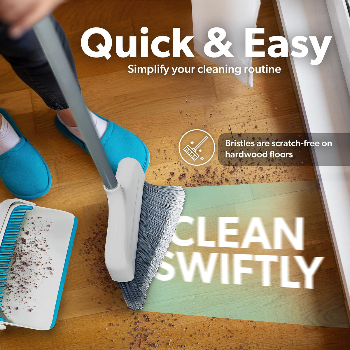 Butler Broom and Dustpan Set for Home