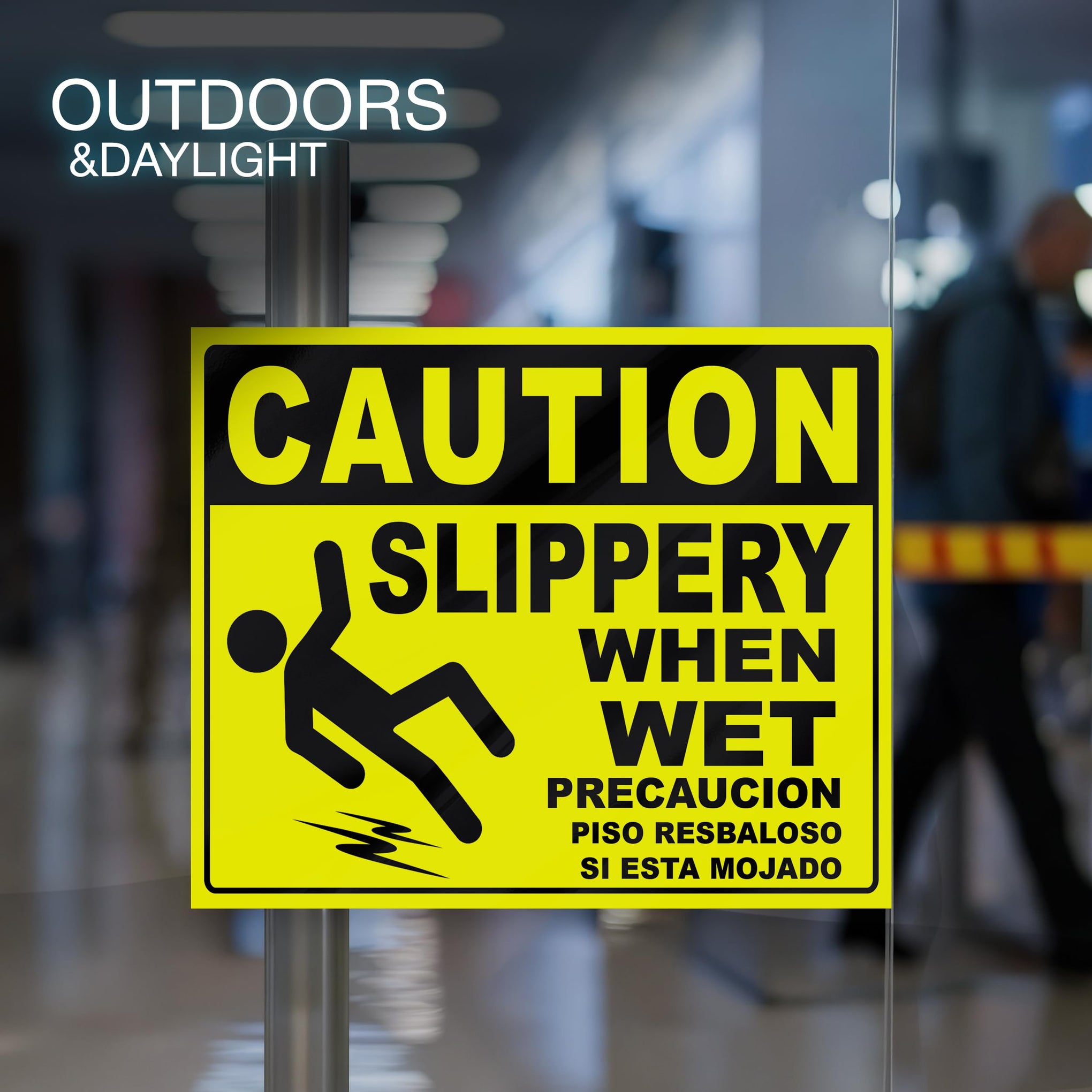 Caution Slippery When Wet Stickers (2 Count)