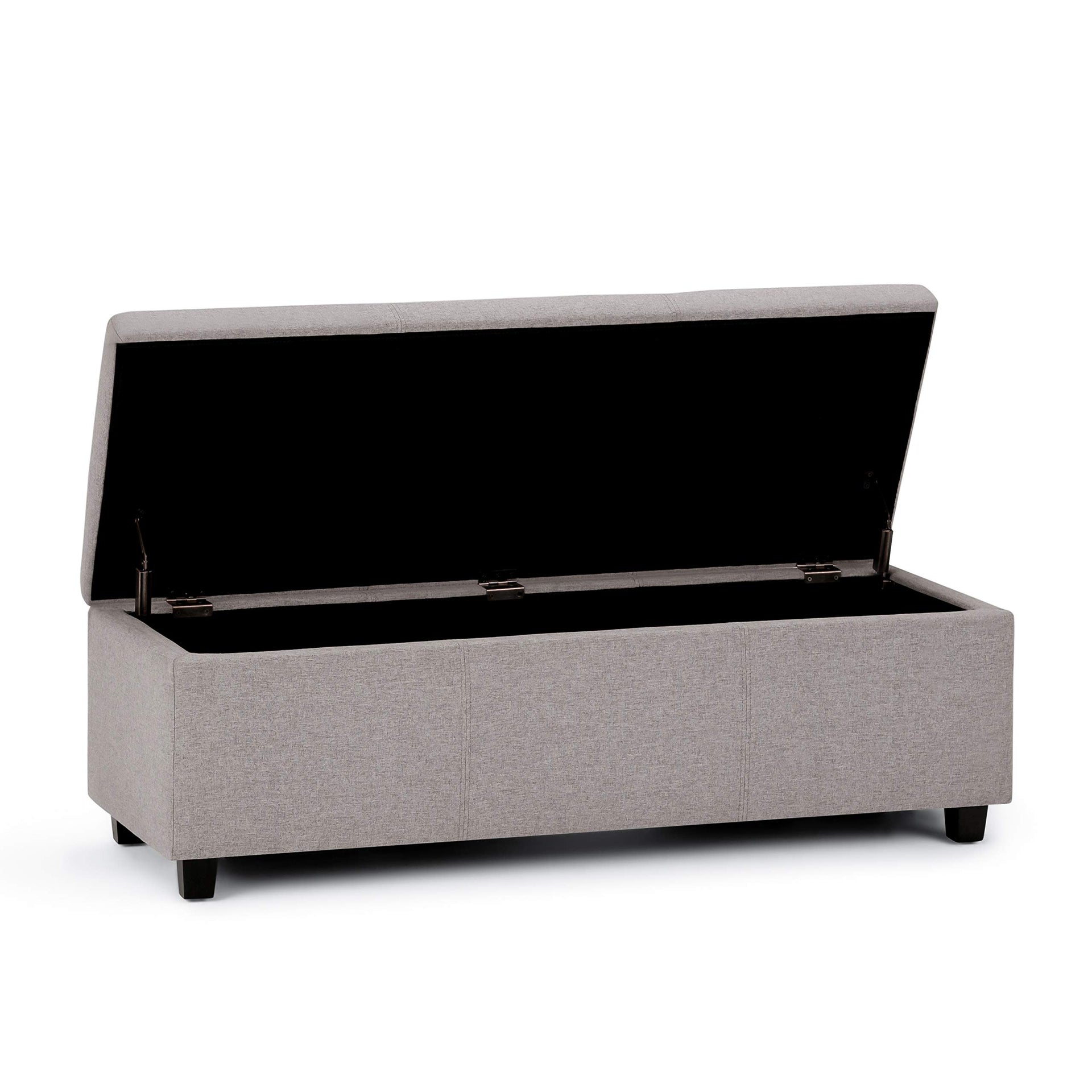 Avalon Banco contemporáneo tipo otomana rectangular con almacenamiento de 48 pulgadas de ancho