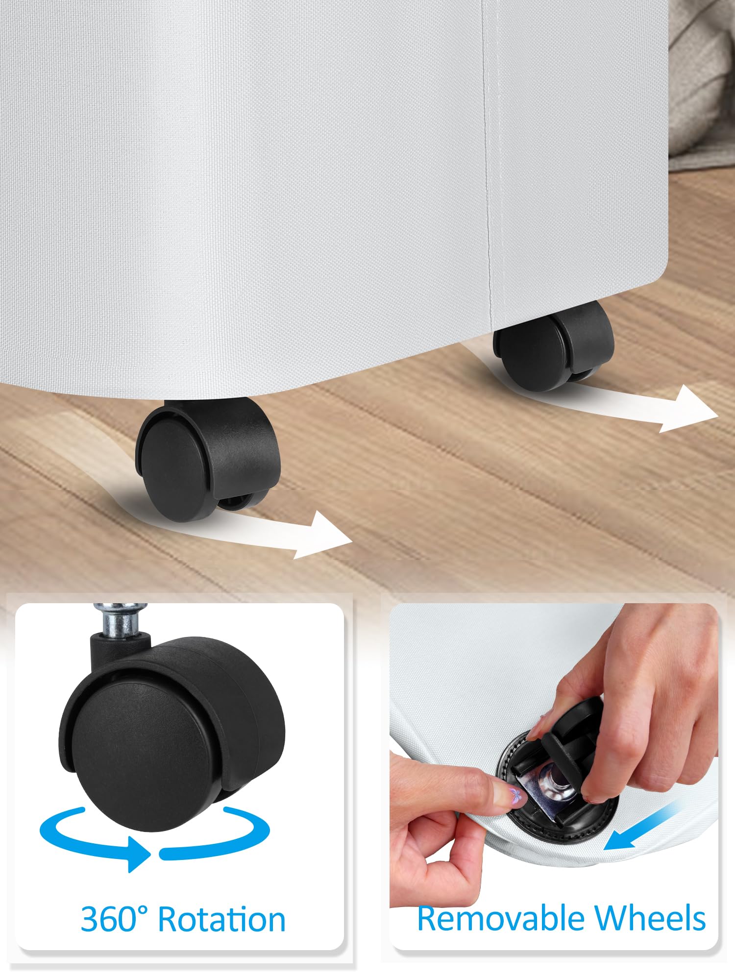 Laundry Basket with Wheels
