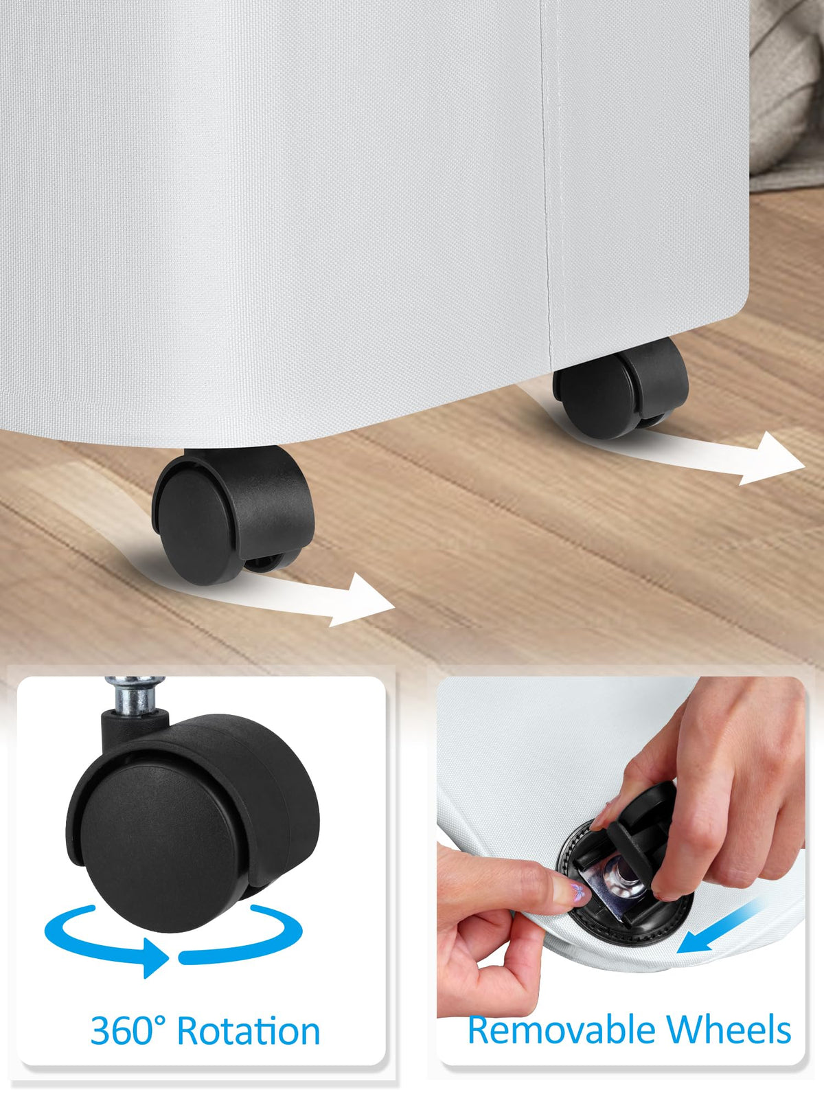 Laundry Basket with Wheels
