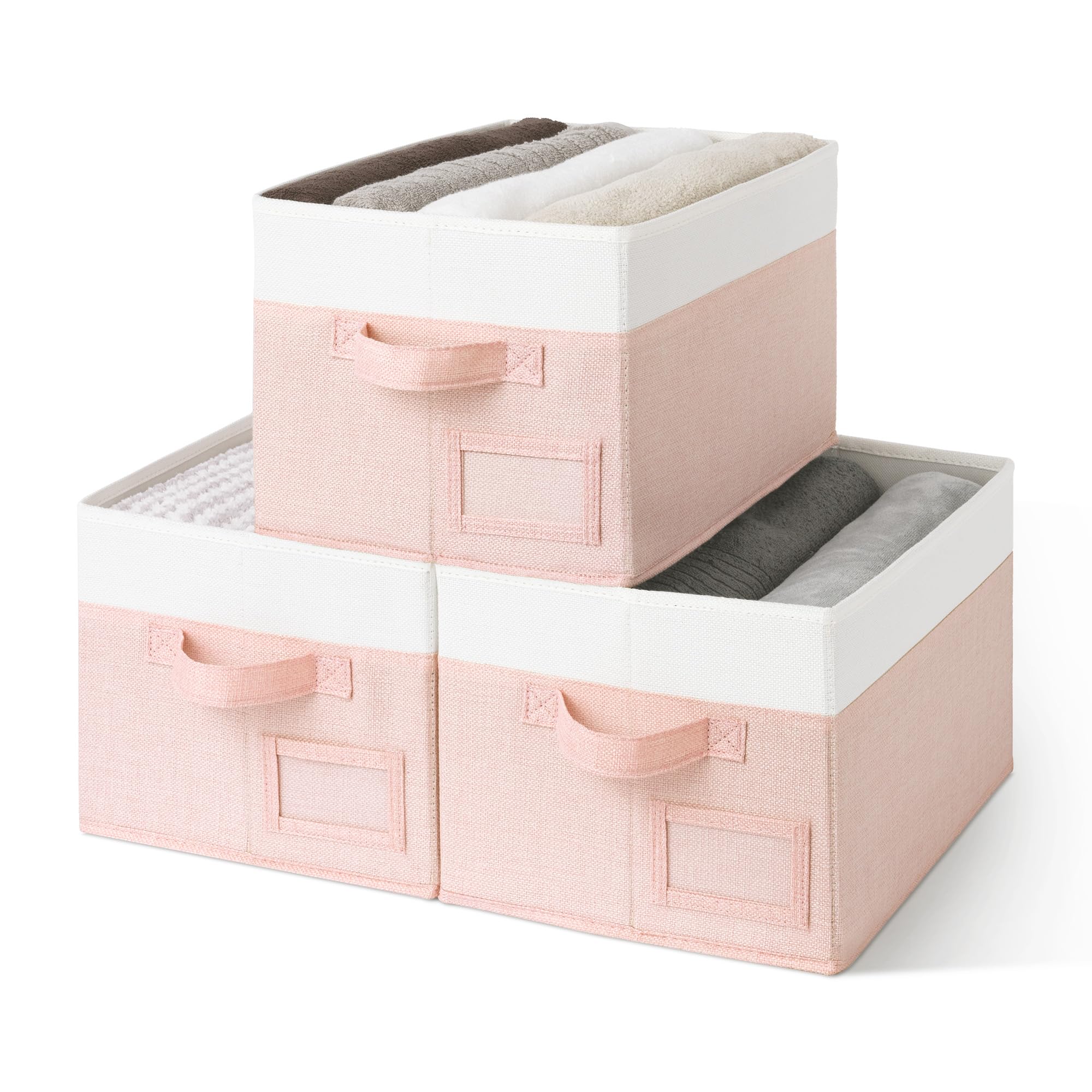 Closet Storage Bins with Label (3 Count)