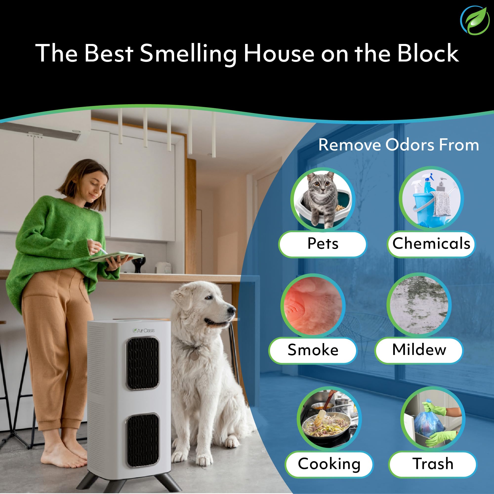 iAdaptAir 2.0 H13 HEPA Filter Air Purifier Reduces 99% of Viruses