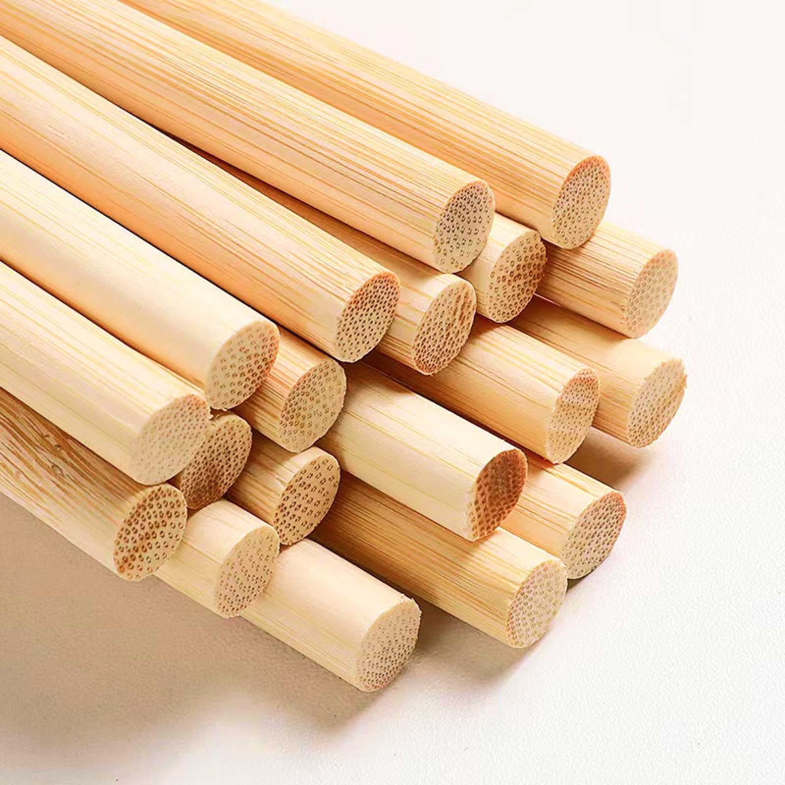 1 4 x 17.5 Inch 50 PCS Dowel Rods Wood Sticks Wooden Dowel Rods (50 Count)