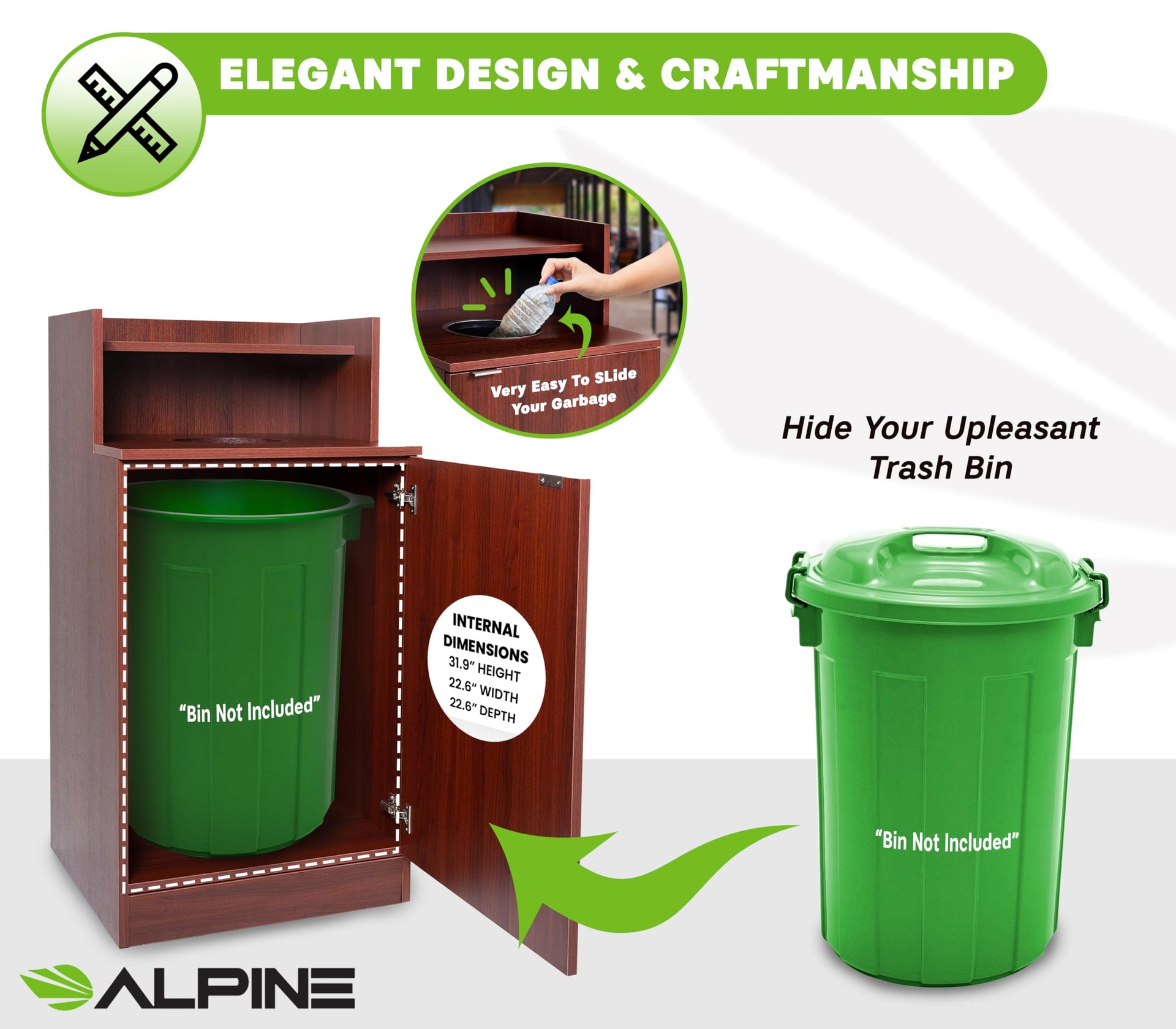 Restaurant Trash Bin Cabinet