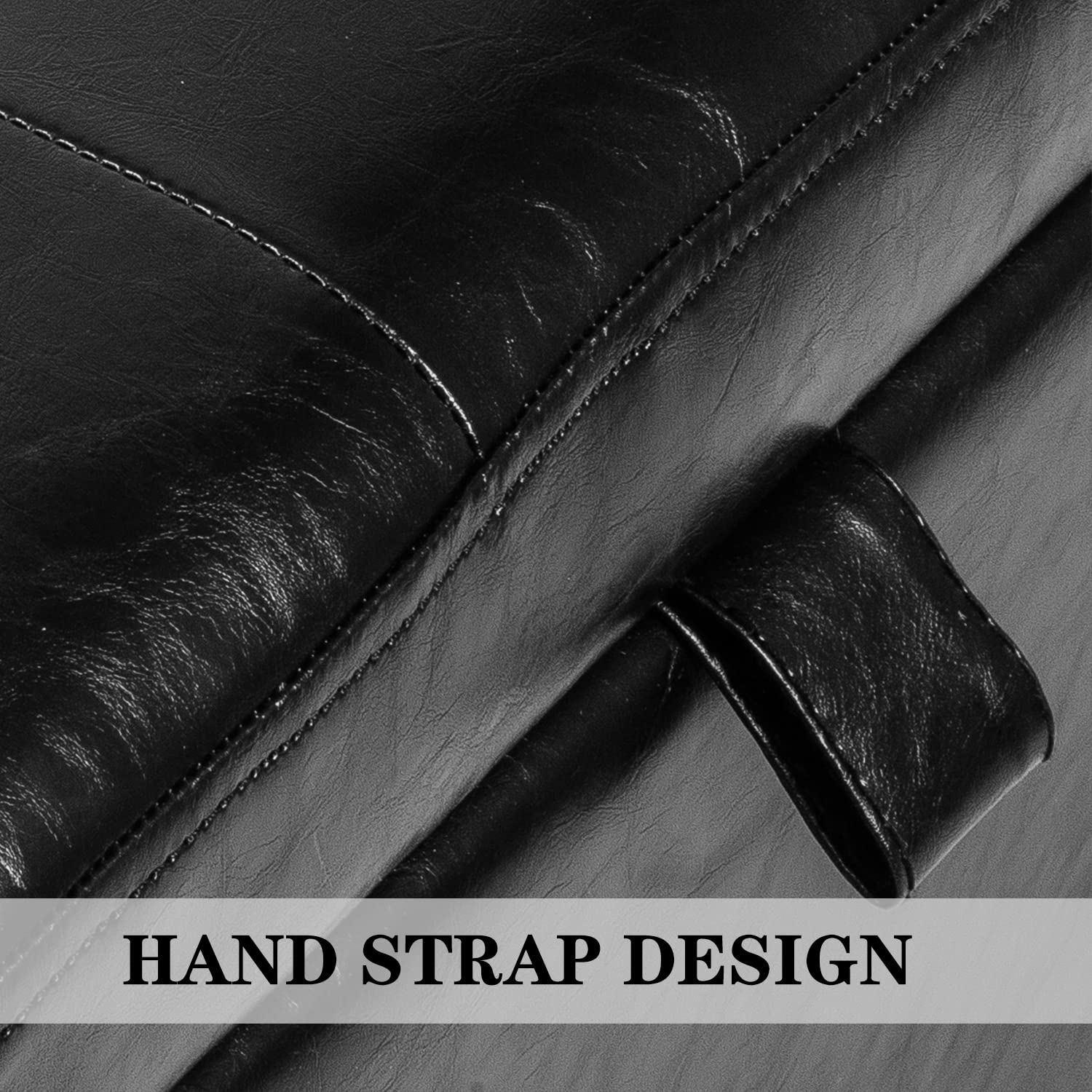 17.7" Square Faux Leather Storage Ottoman