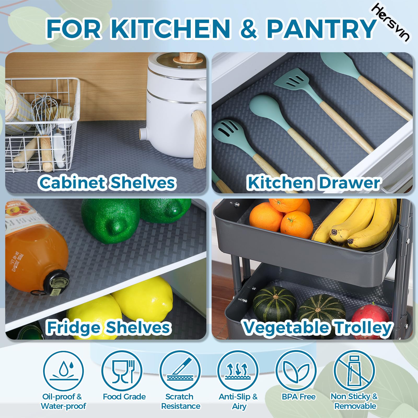 Shelf Liners 24 in x 20 ft EVA Drawer Mats (40 Sq Ft)