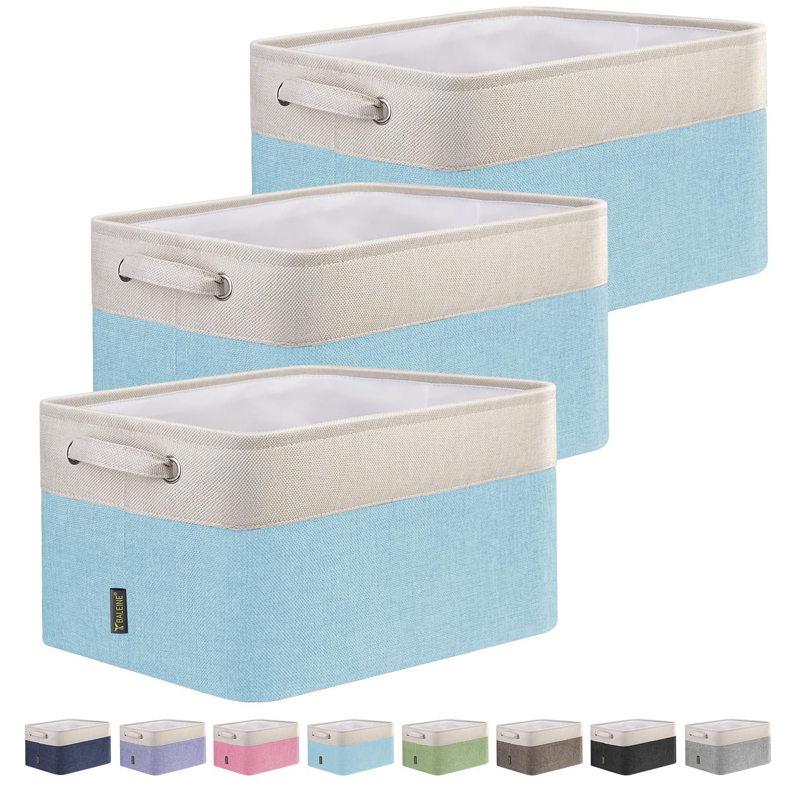 3 Pack Fabric Closet Storage Bins for Shelves (3 Count)