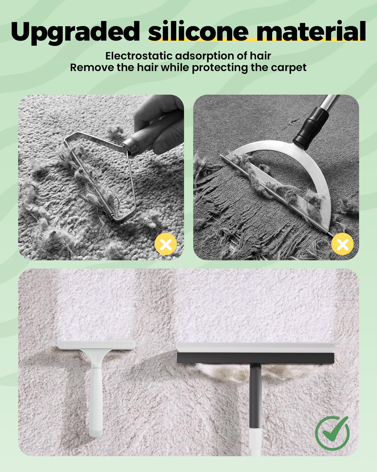 Carpet Rake for Pet Hair Removal Tool