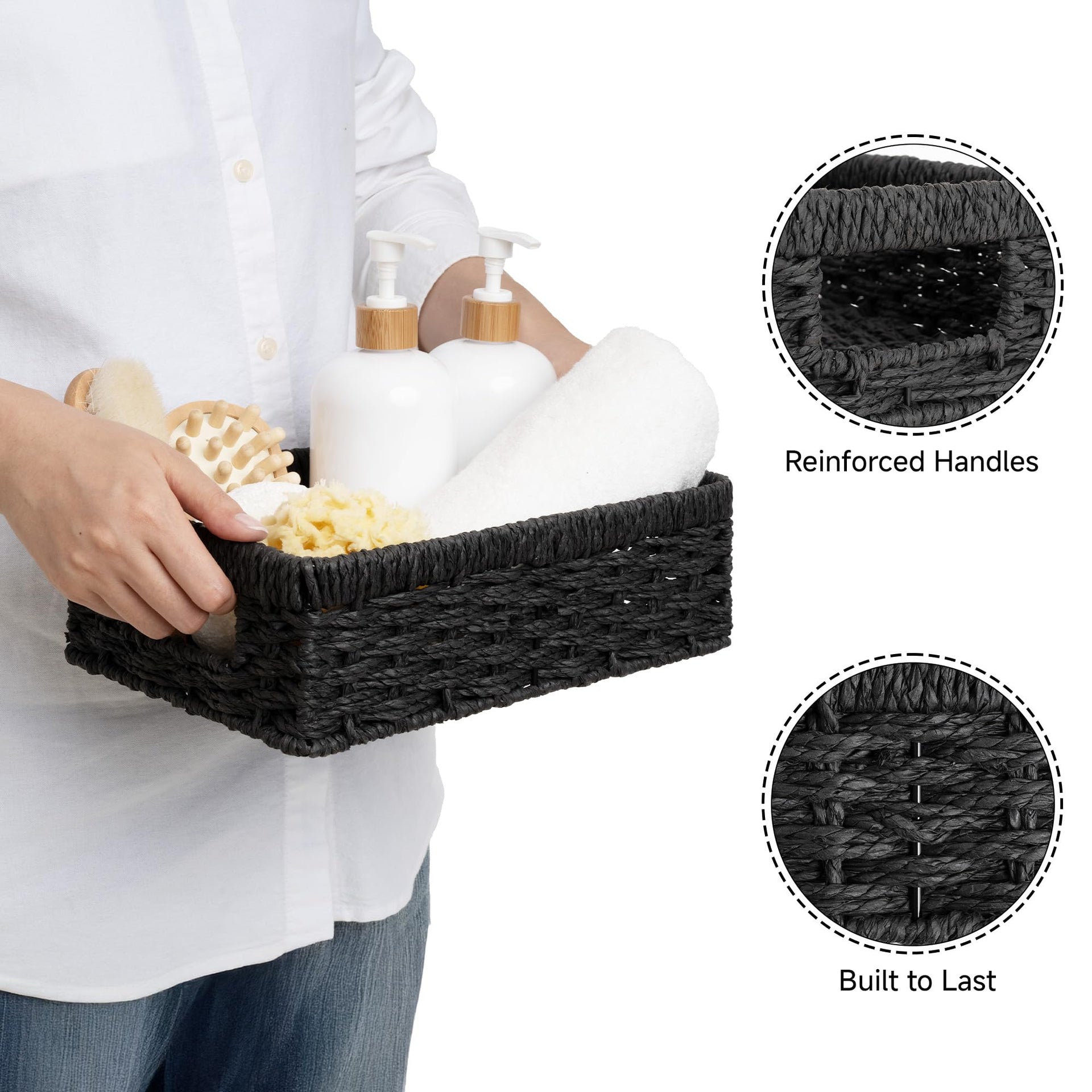 Wicker Baskets for Organizing (2 Count)