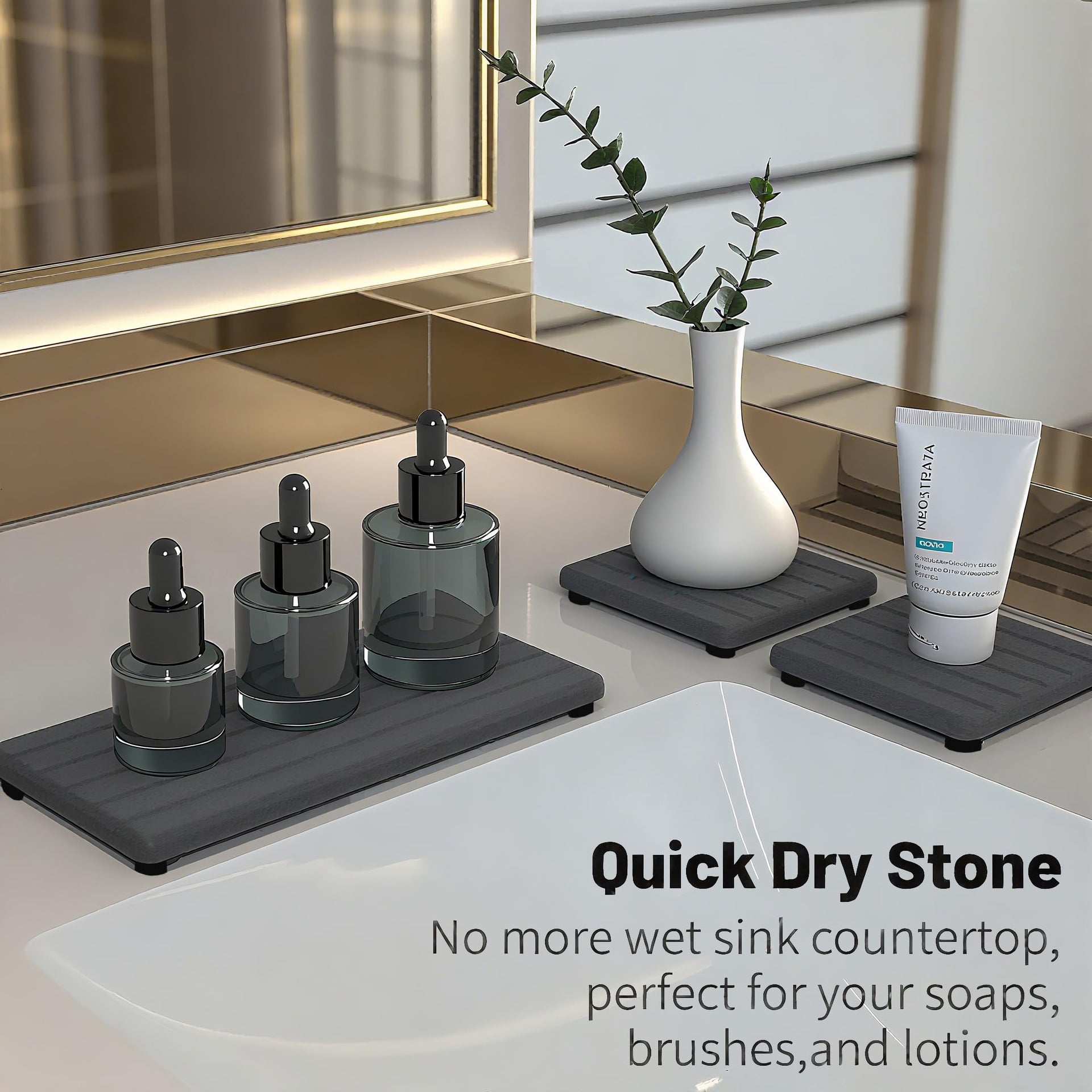 3PCS Stone Drying Tray (3 Count)