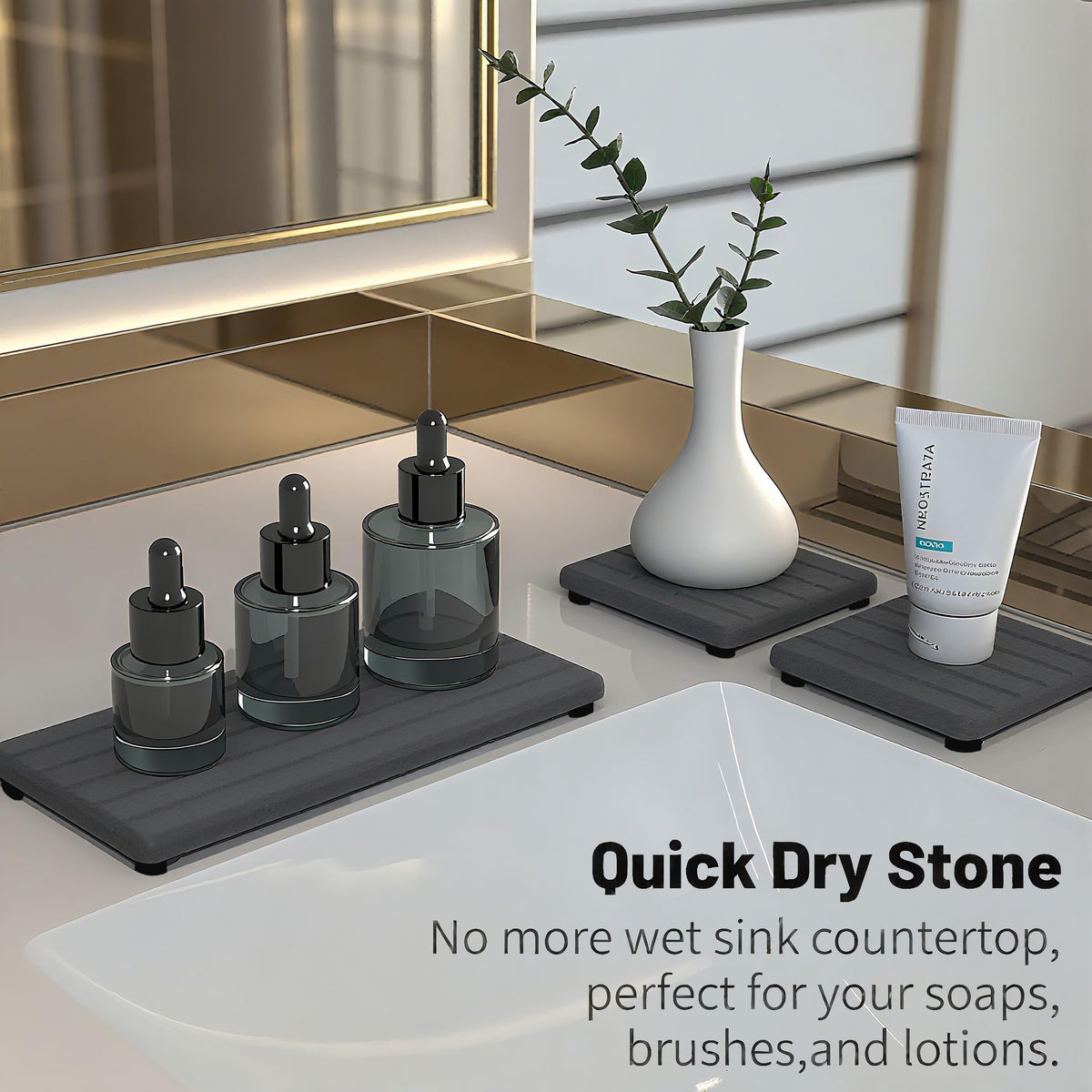 3PCS Stone Drying Tray (3 Count)