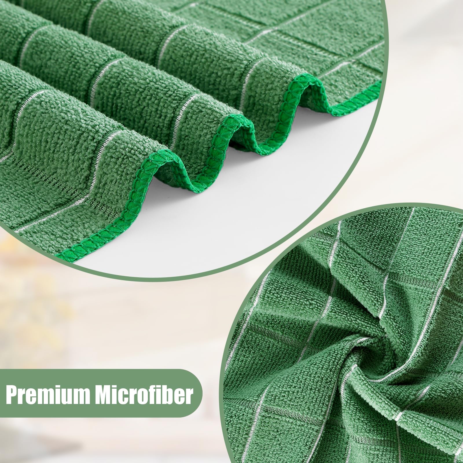 Microfiber Kitchen Towels and Dishcloths Sets (12 Count)