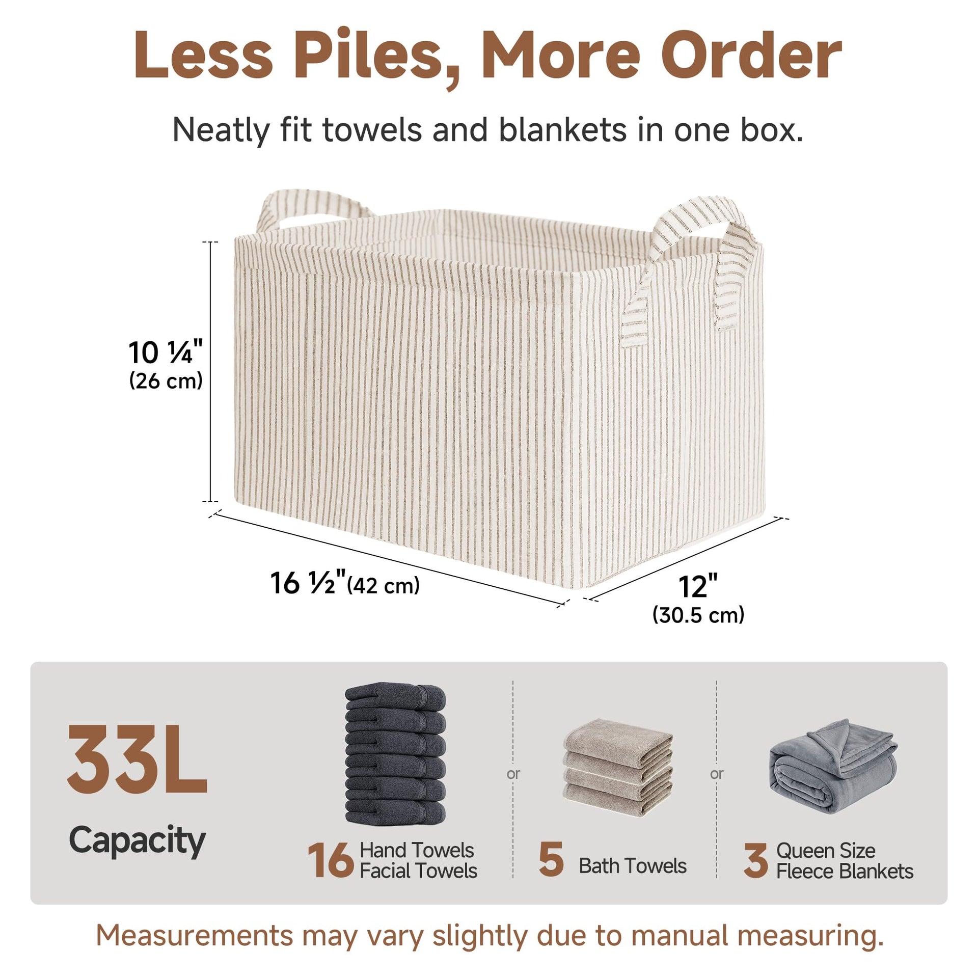 Storage Bins Fabric Storage Bins for Shelves (2 Count)