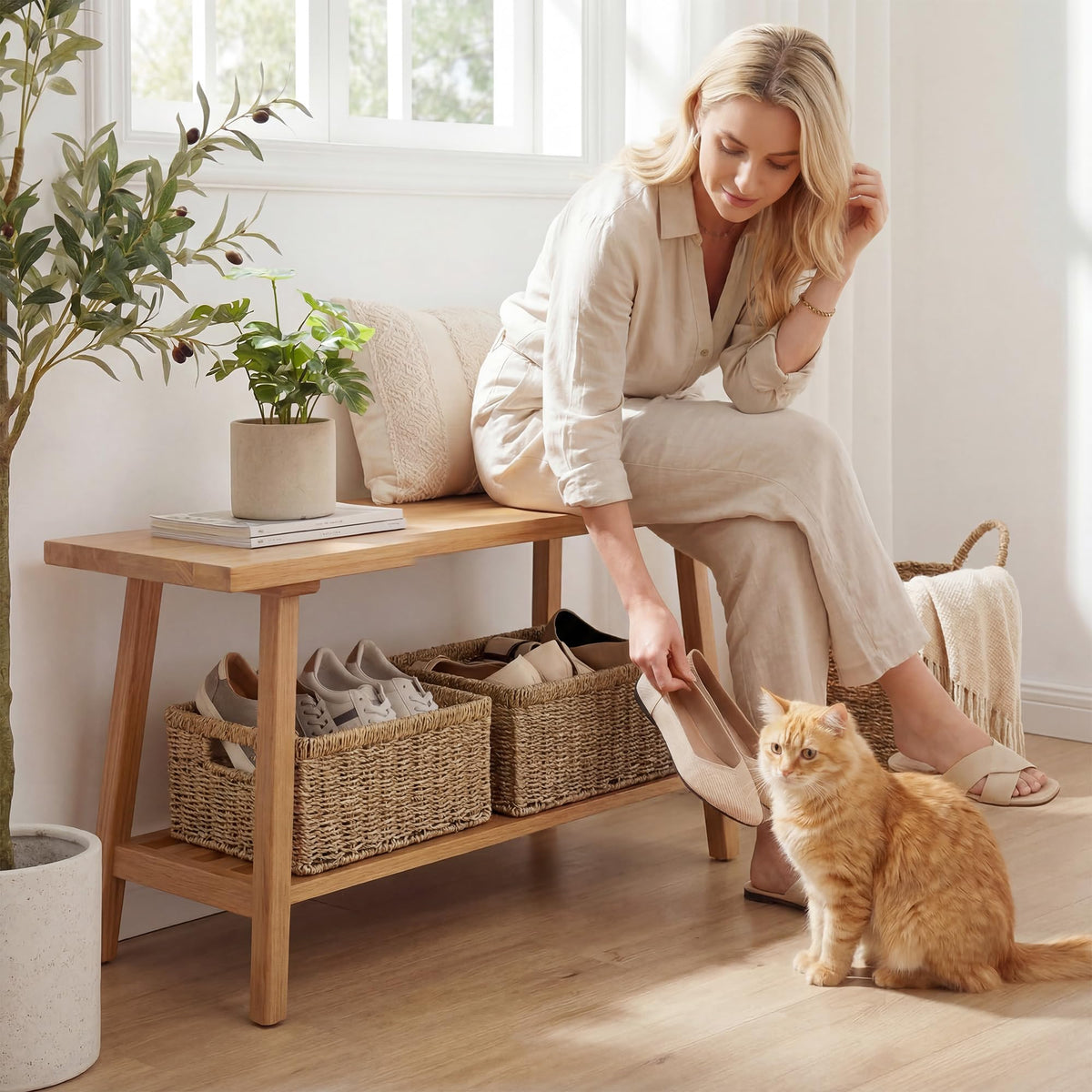 Wicker Storage Baskets (2 Count)