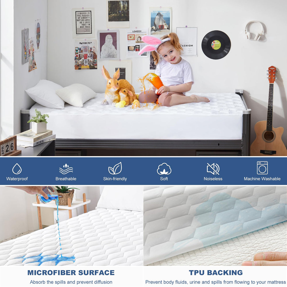 Twin XL Mattress Protector Waterproof