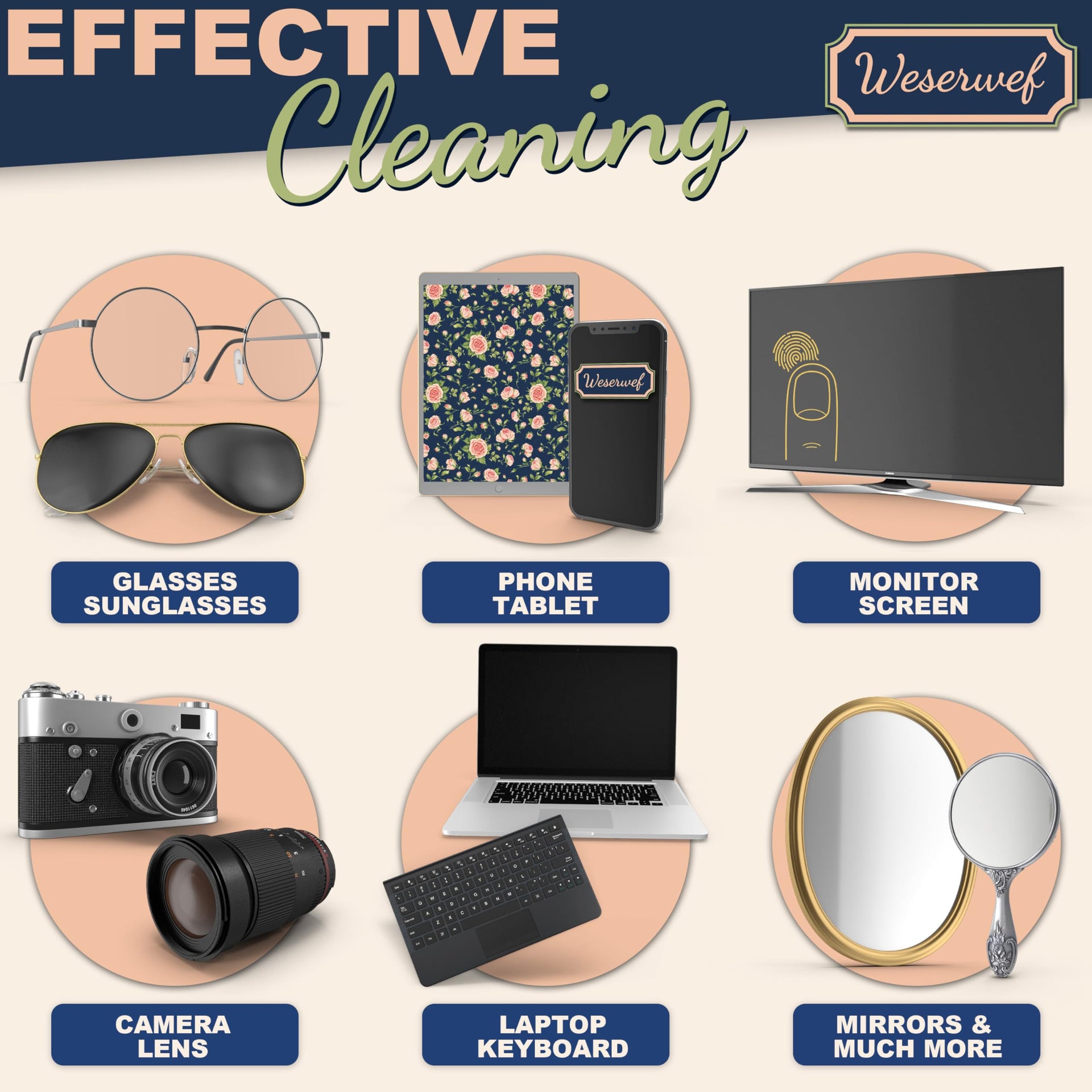 Design Microfiber Glasses Cleaning Cloth