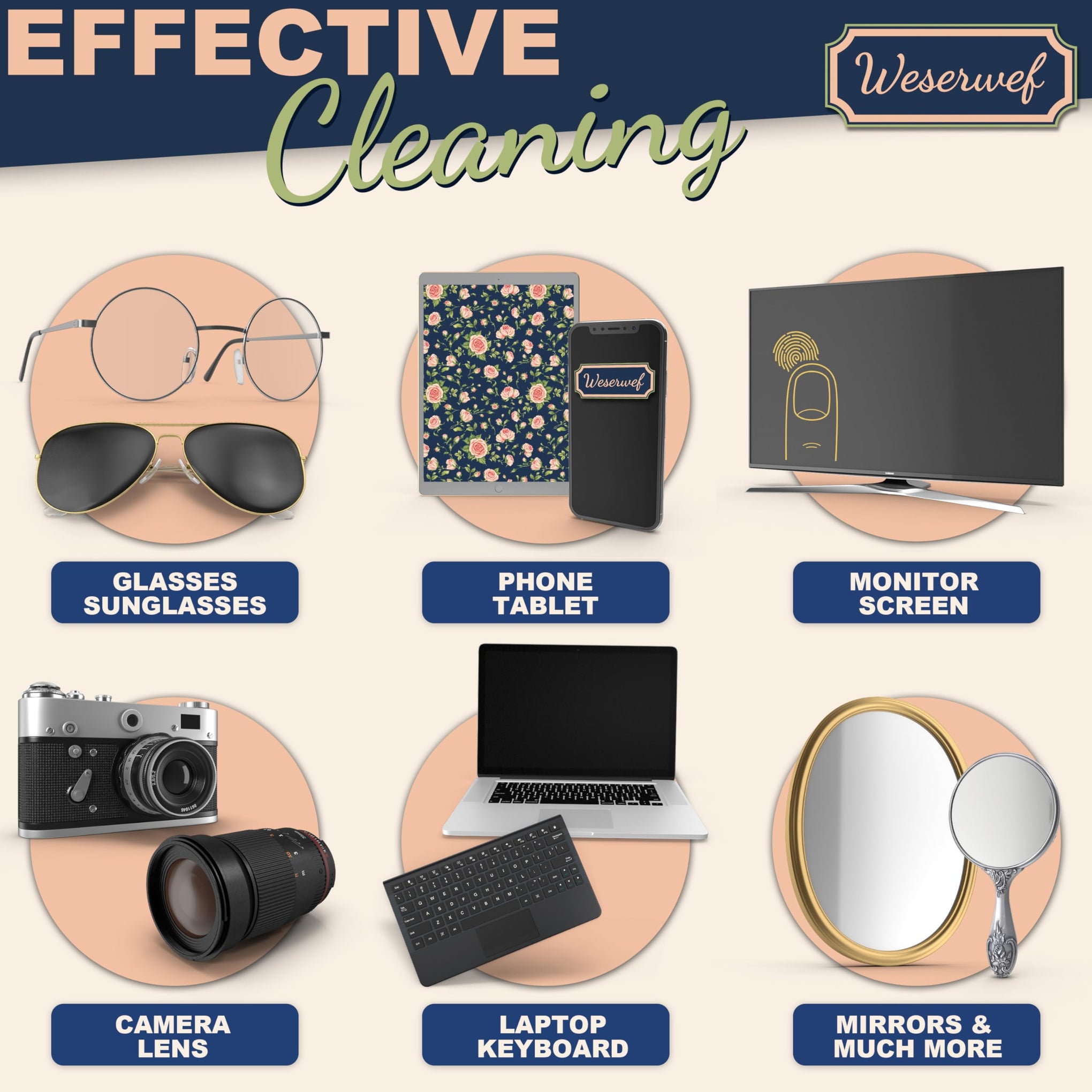 Design Microfiber Glasses Cleaning Cloth