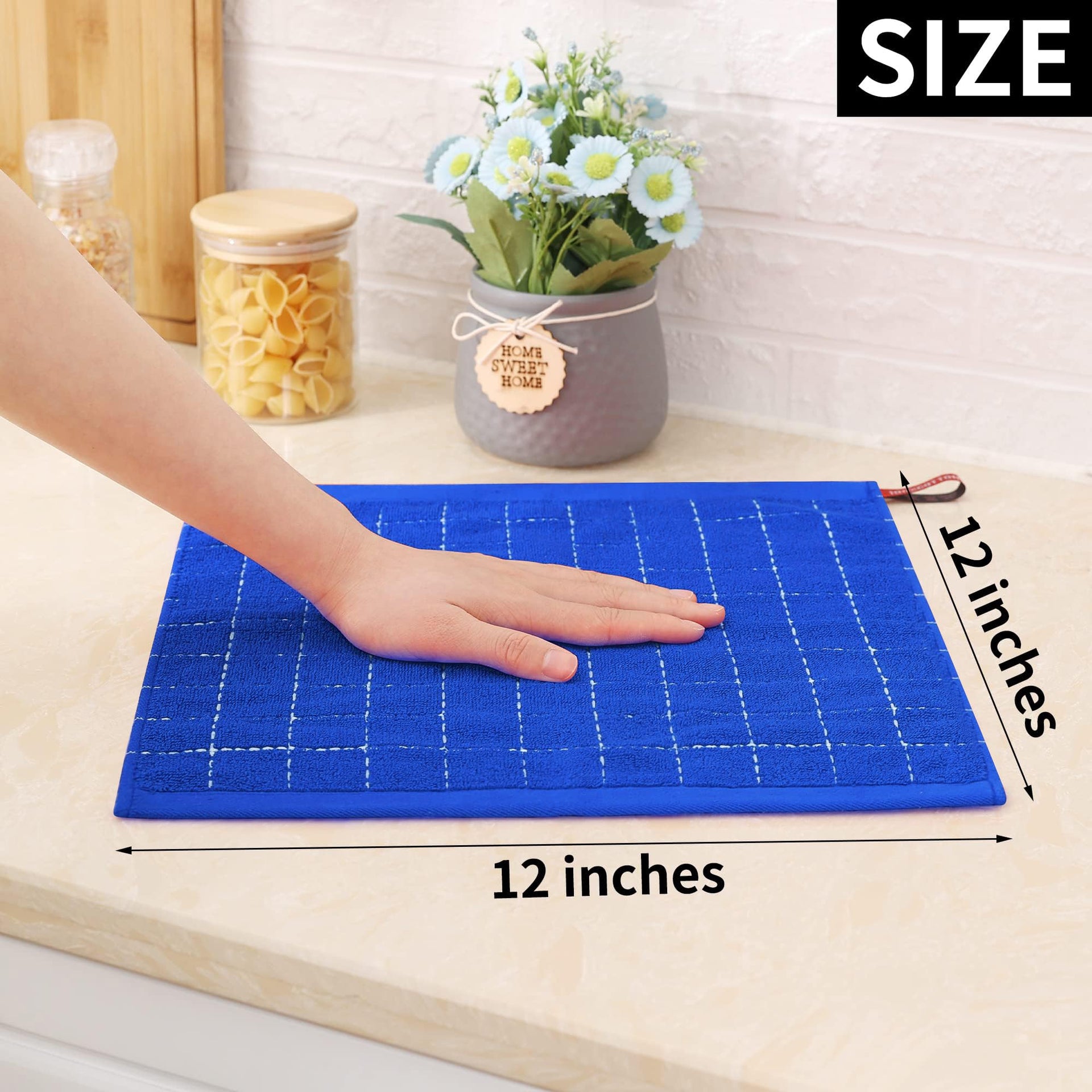 100% Cotton Terry Kitchen Dish Cloths (8 Count)
