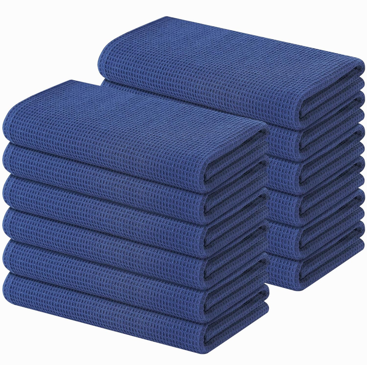 100% Cotton Waffle Weave Kitchen Towels (12 Count)