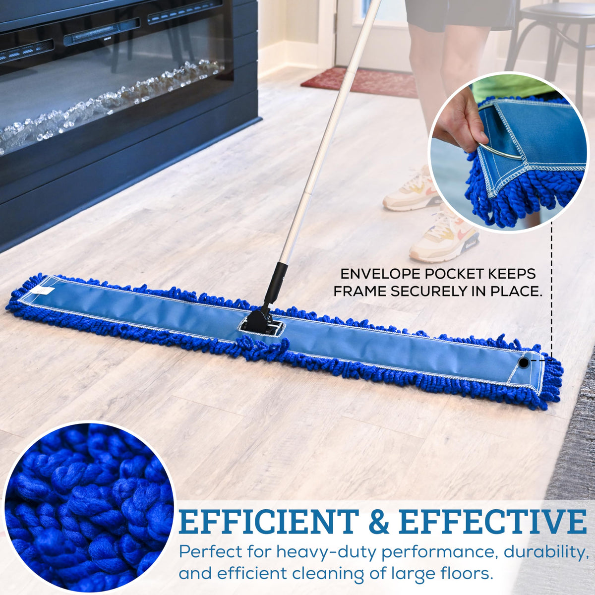 48" Microfiber Dust Mop Head Replacement (12 Count) - ModHome Supplies