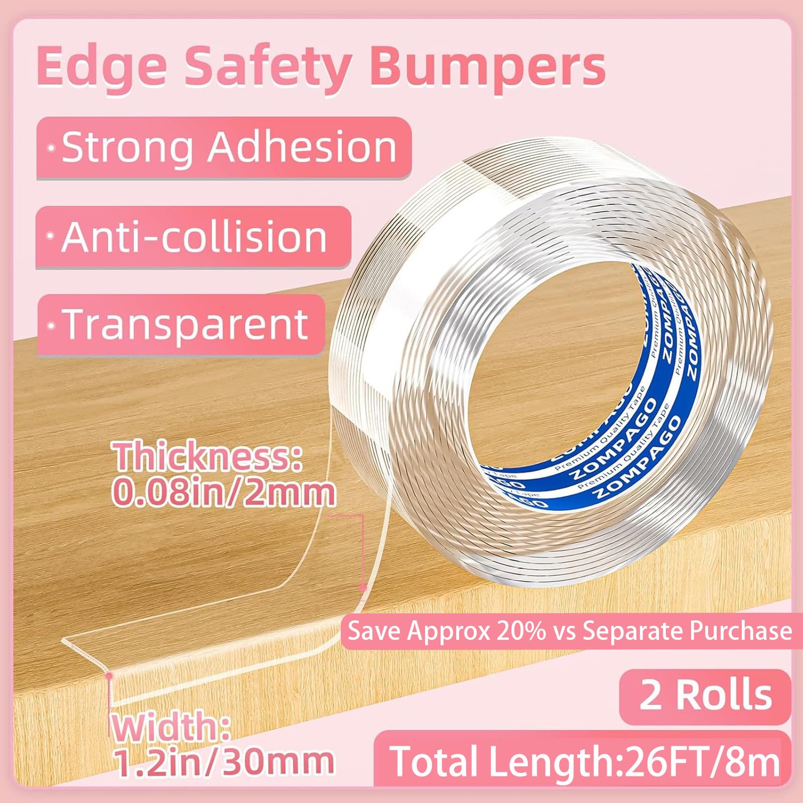 Baby Corner Proofing Edge Protector Strip (2 Count)