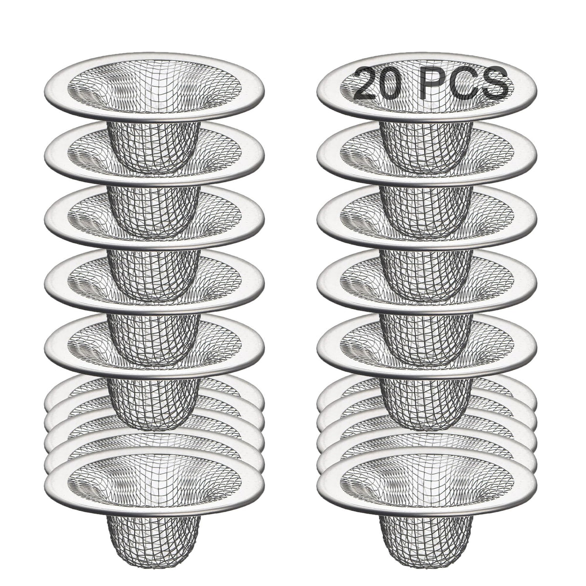 20Pcs Bathroom Sink Drain Strainer Screen Mesh