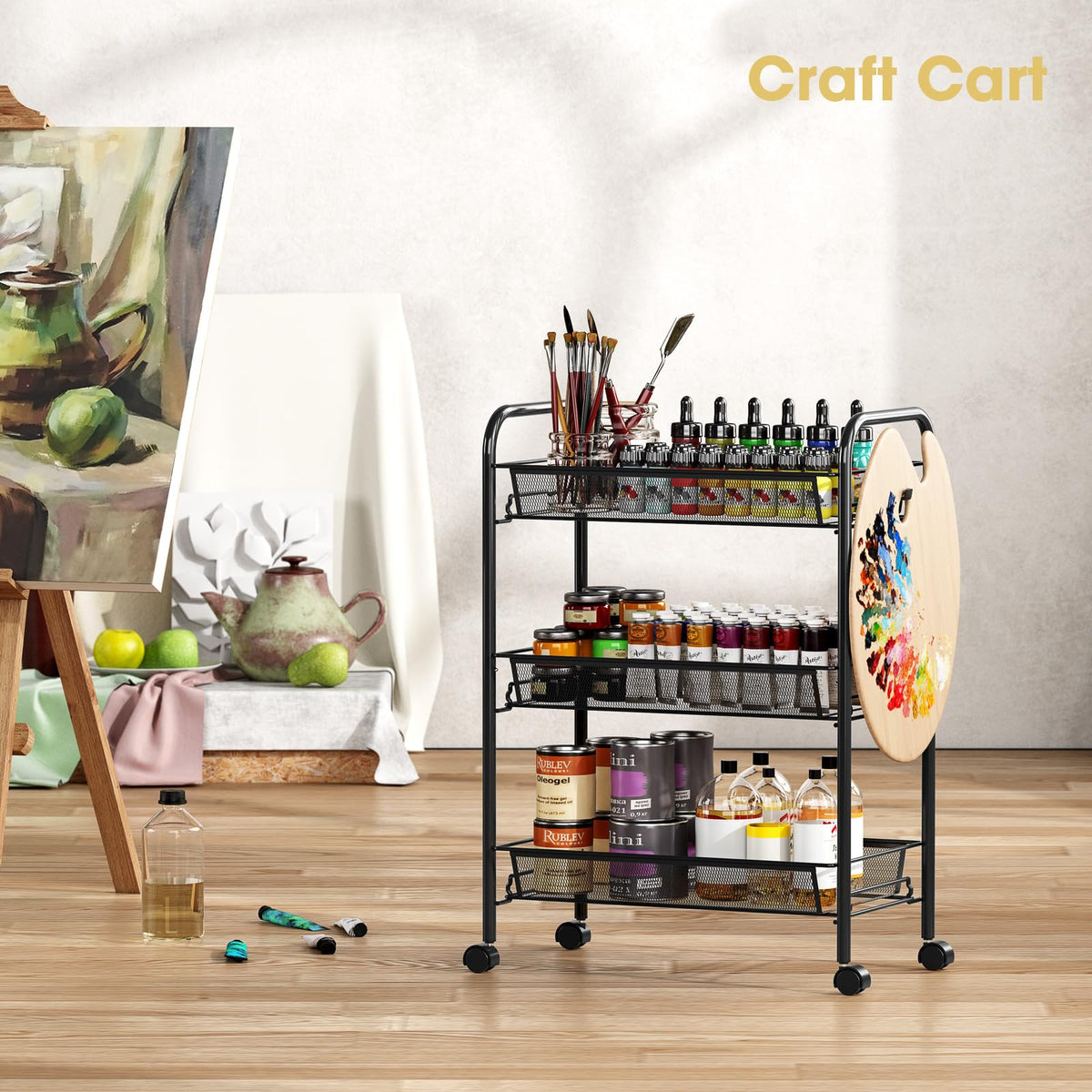 3 Tier Rolling Cart (3 Count)