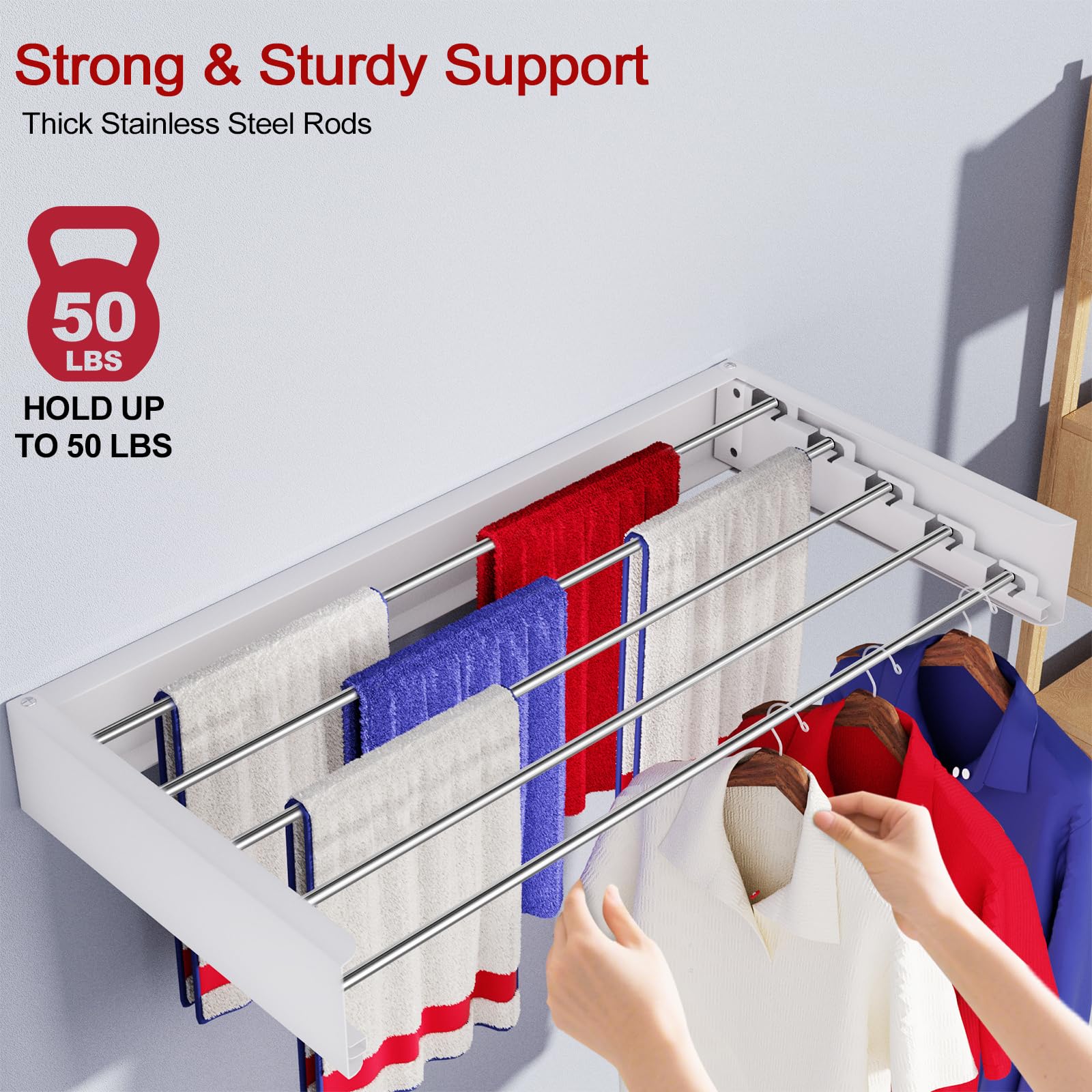 Wall Mounted Drying Rack 31.5"