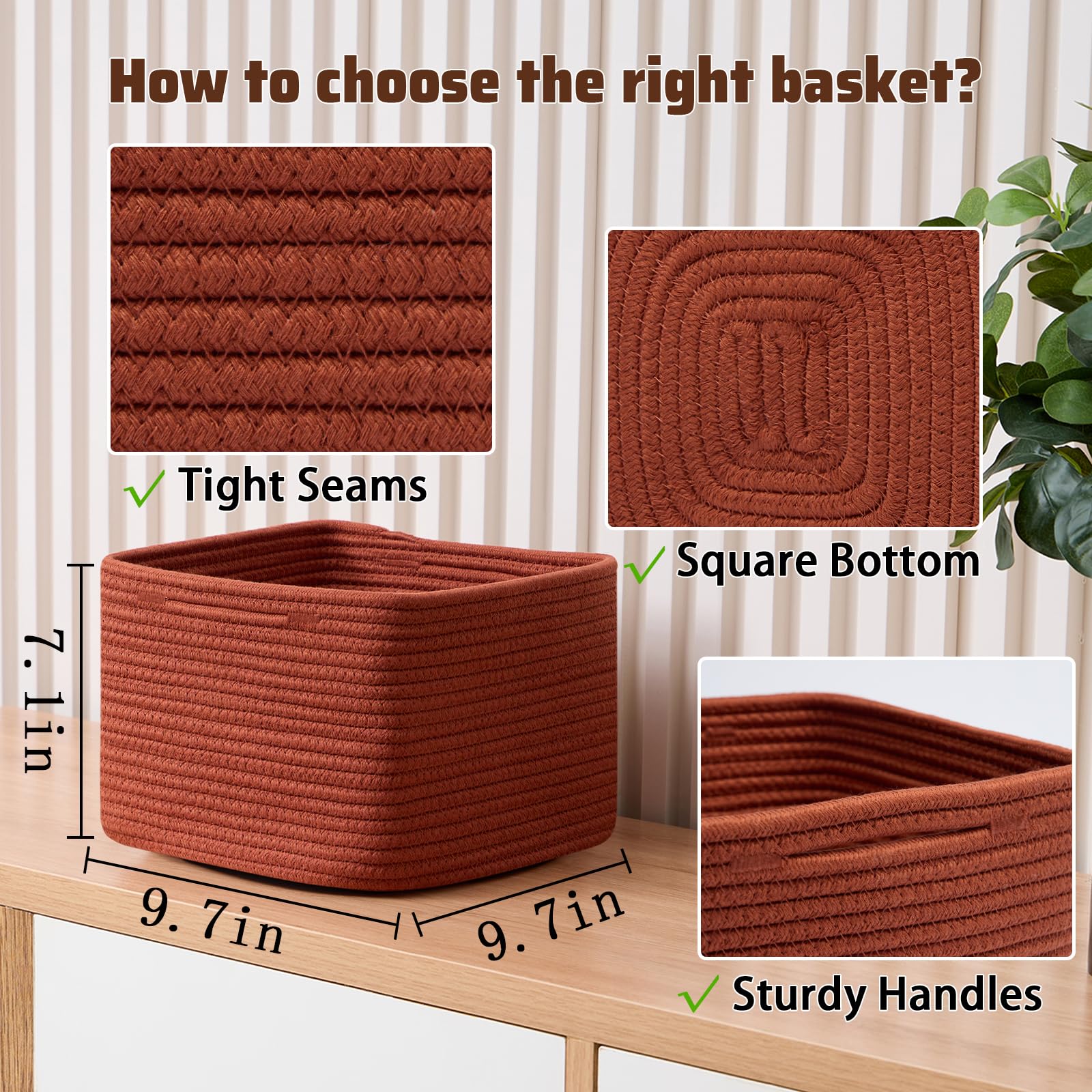 Small Organizing Baskets for Cubes Shelf (3 Count)
