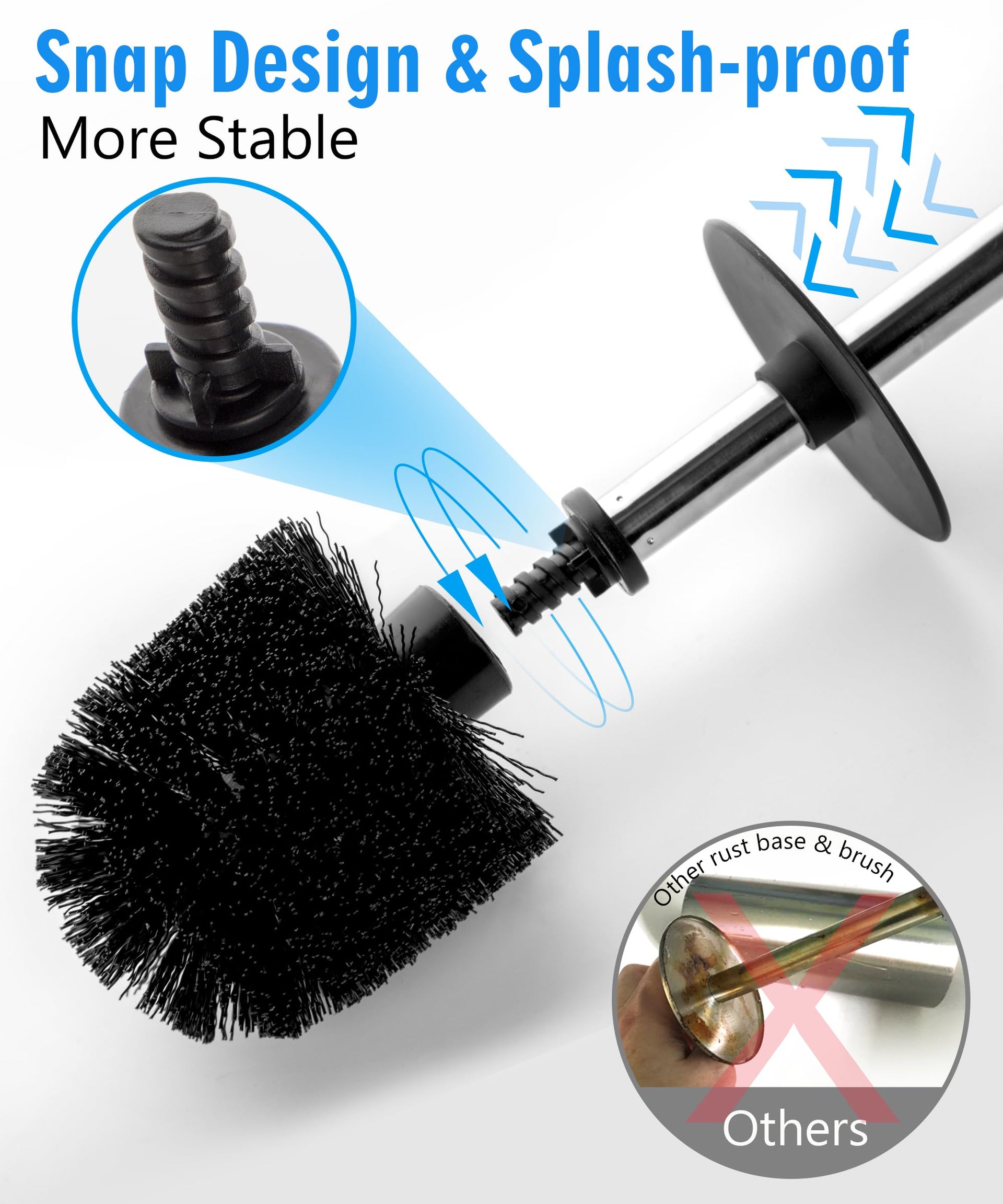 2 Pack Toilet Bowl Cleaning Brush Set for Bathroom (2 Count)