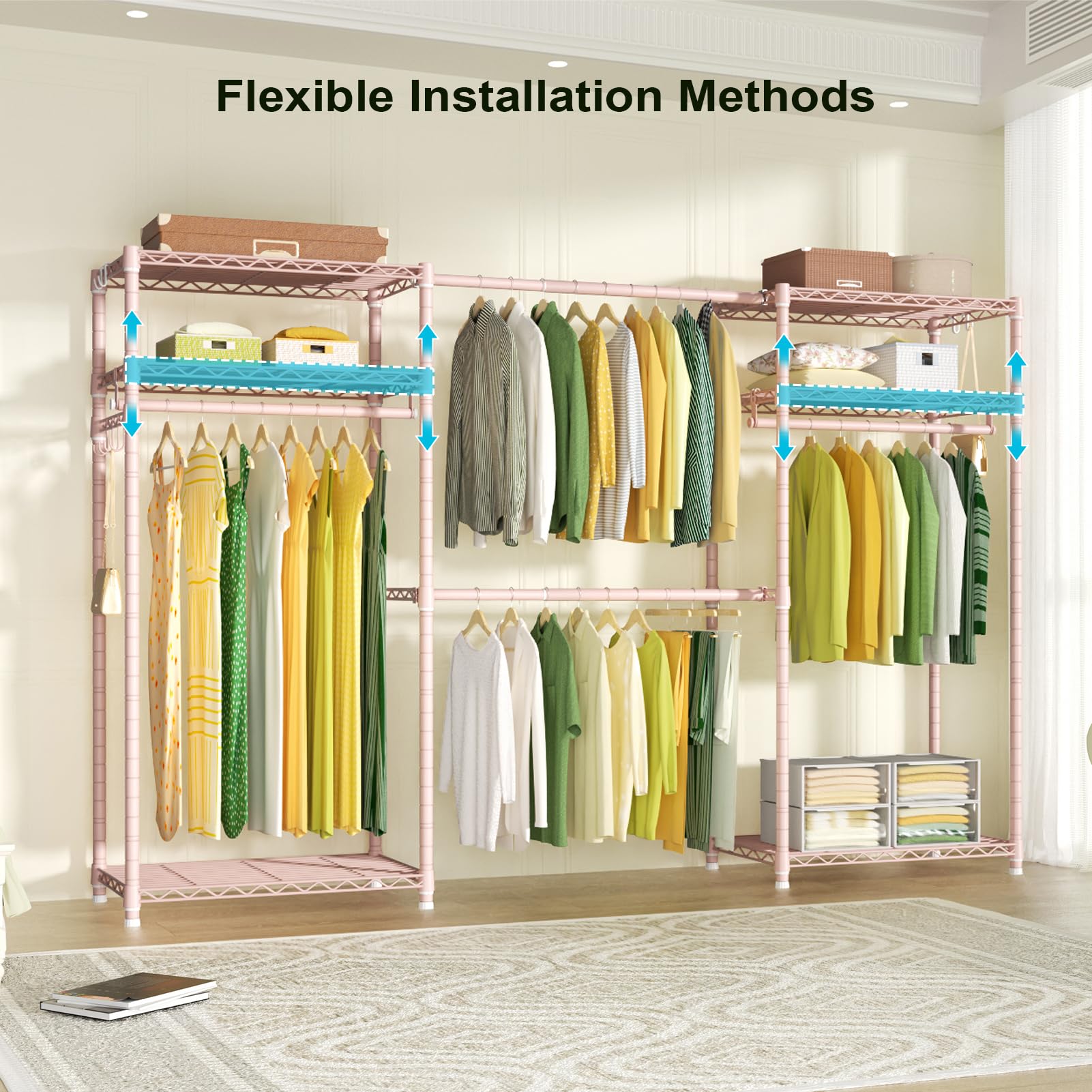 E1 Heavy Duty Closet Garment Rack