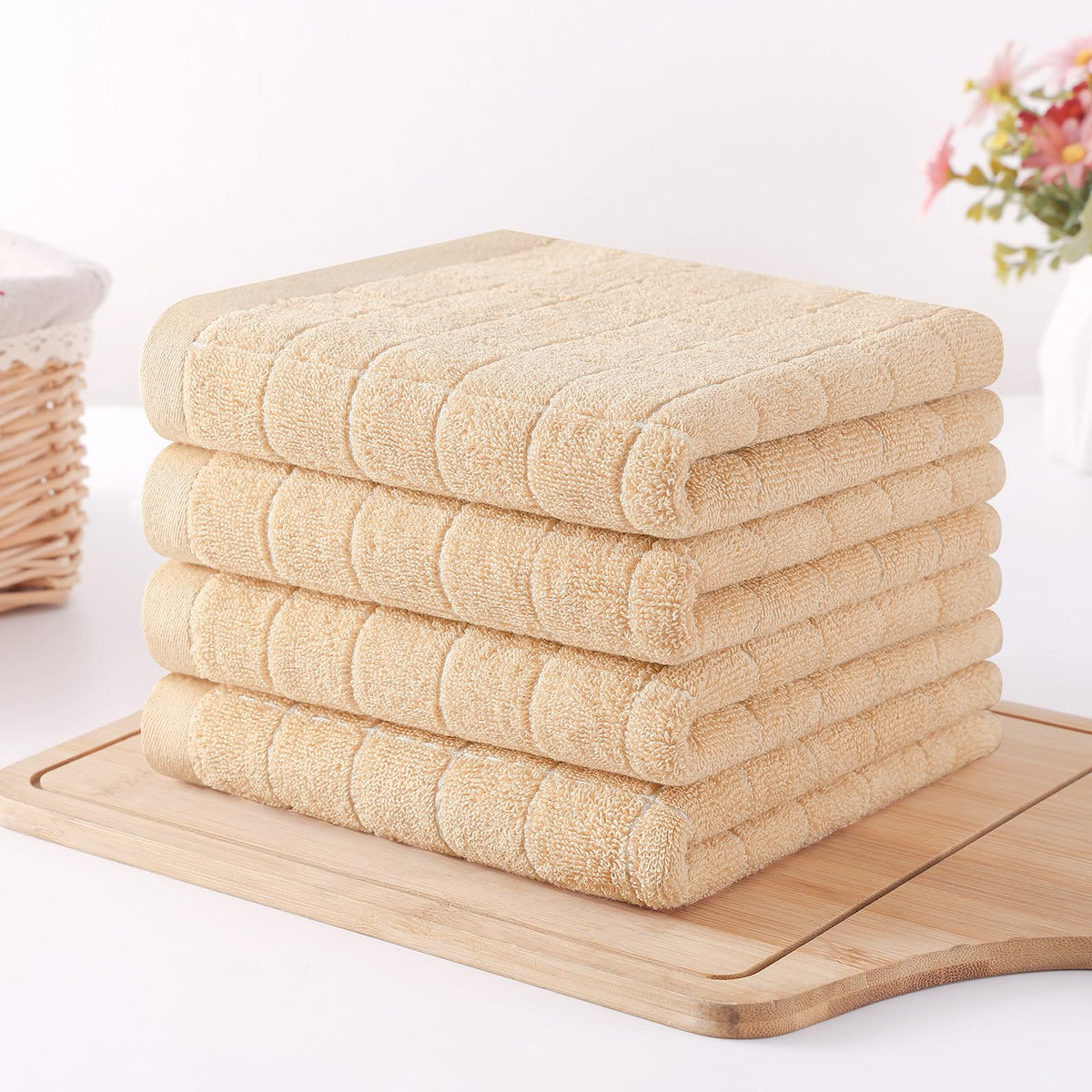 100% Cotton Terry Kitchen Towels (4 Count)