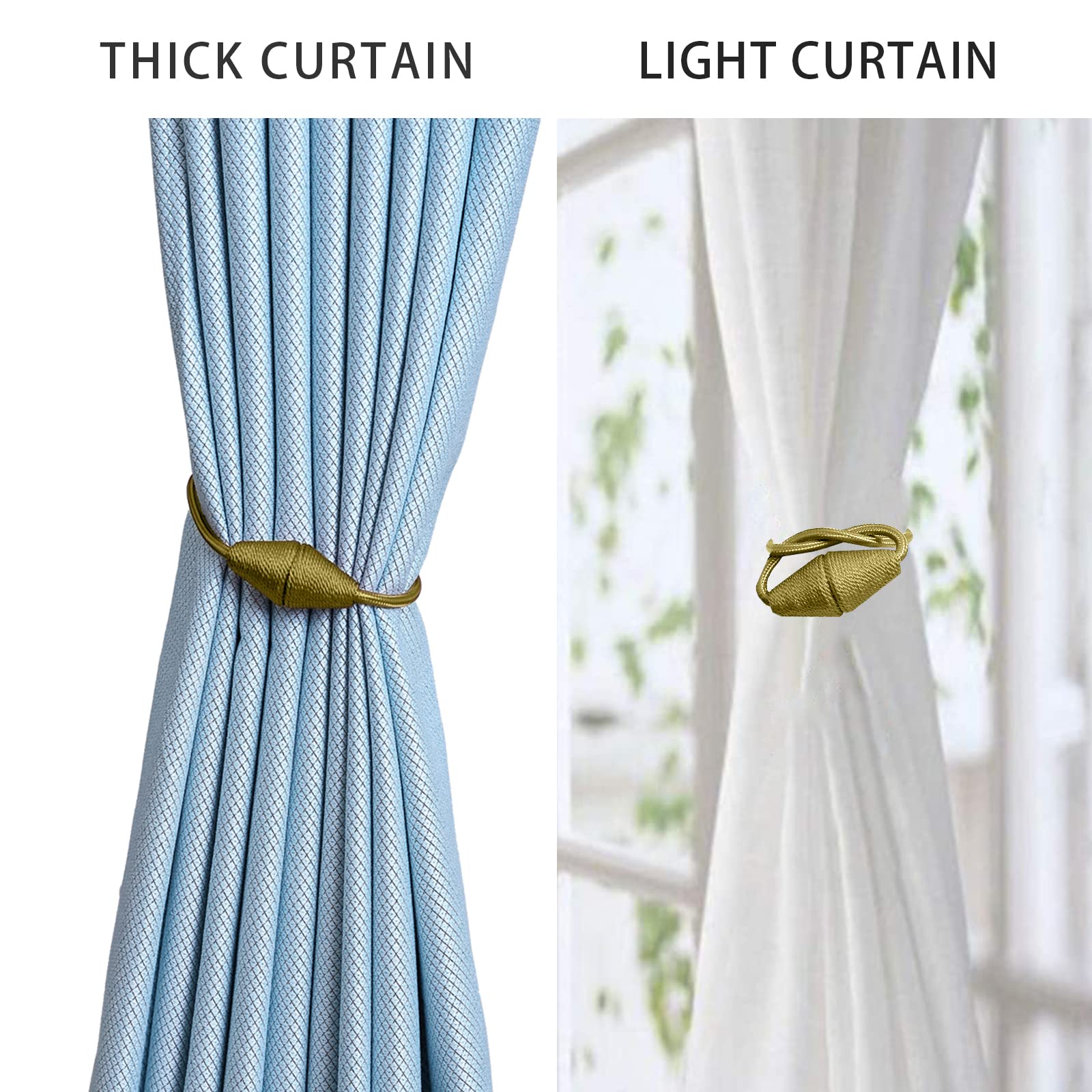 2 PCS Magnetic Curtain Tiebacks (2 Count)
