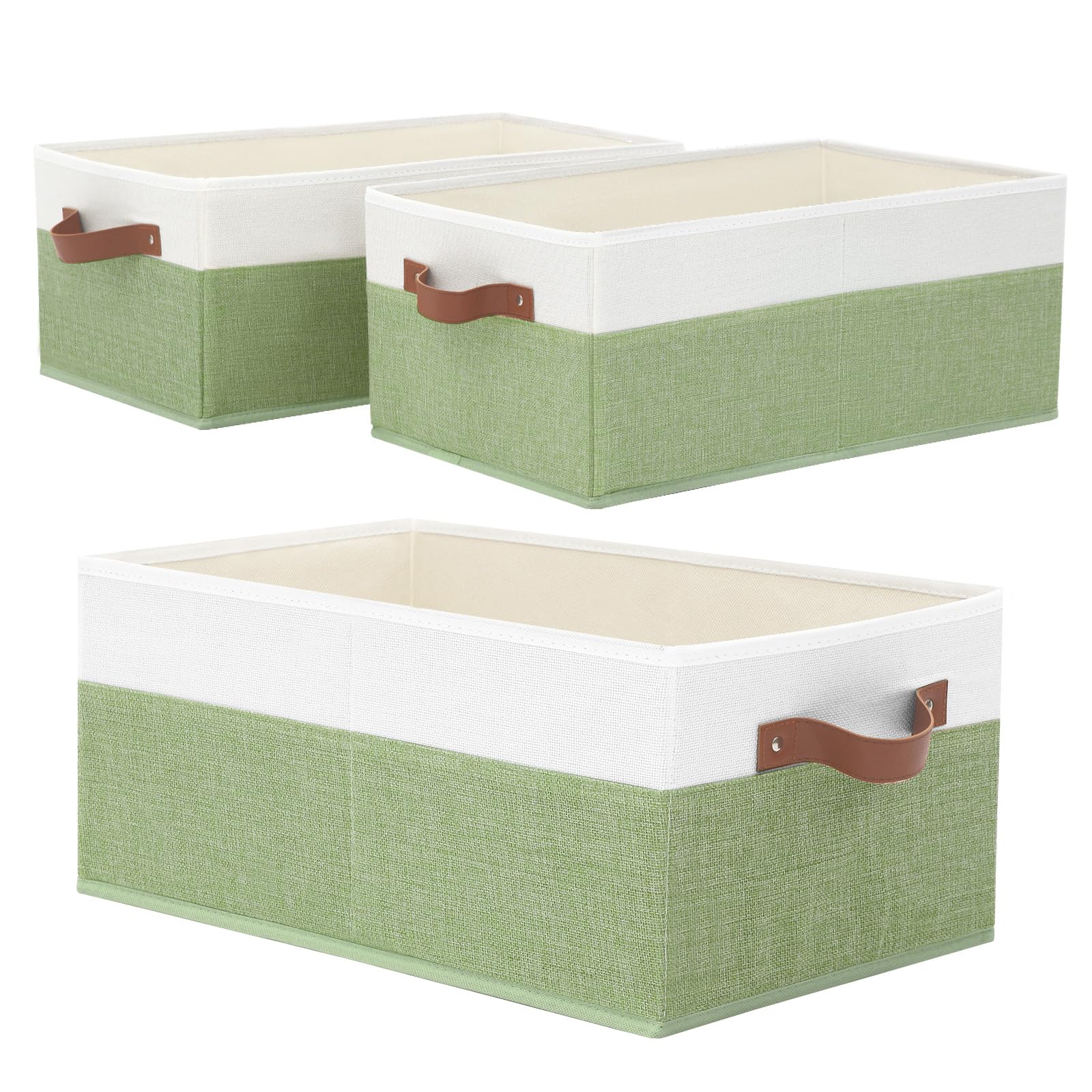 3 Pack Large Capacity Storage Bins Closet Organizer for Shelves (3 Count)