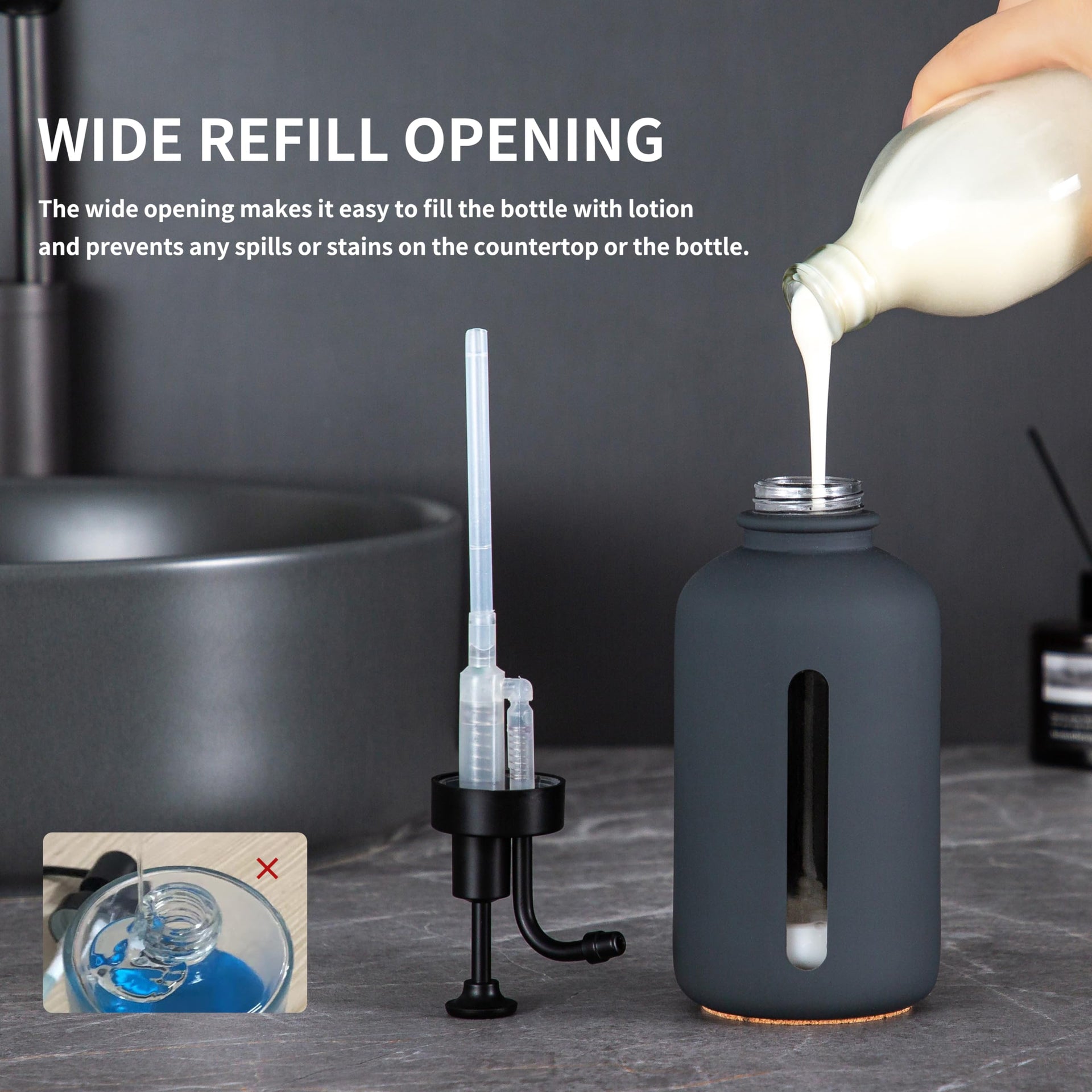 Gray Soap Dispenser